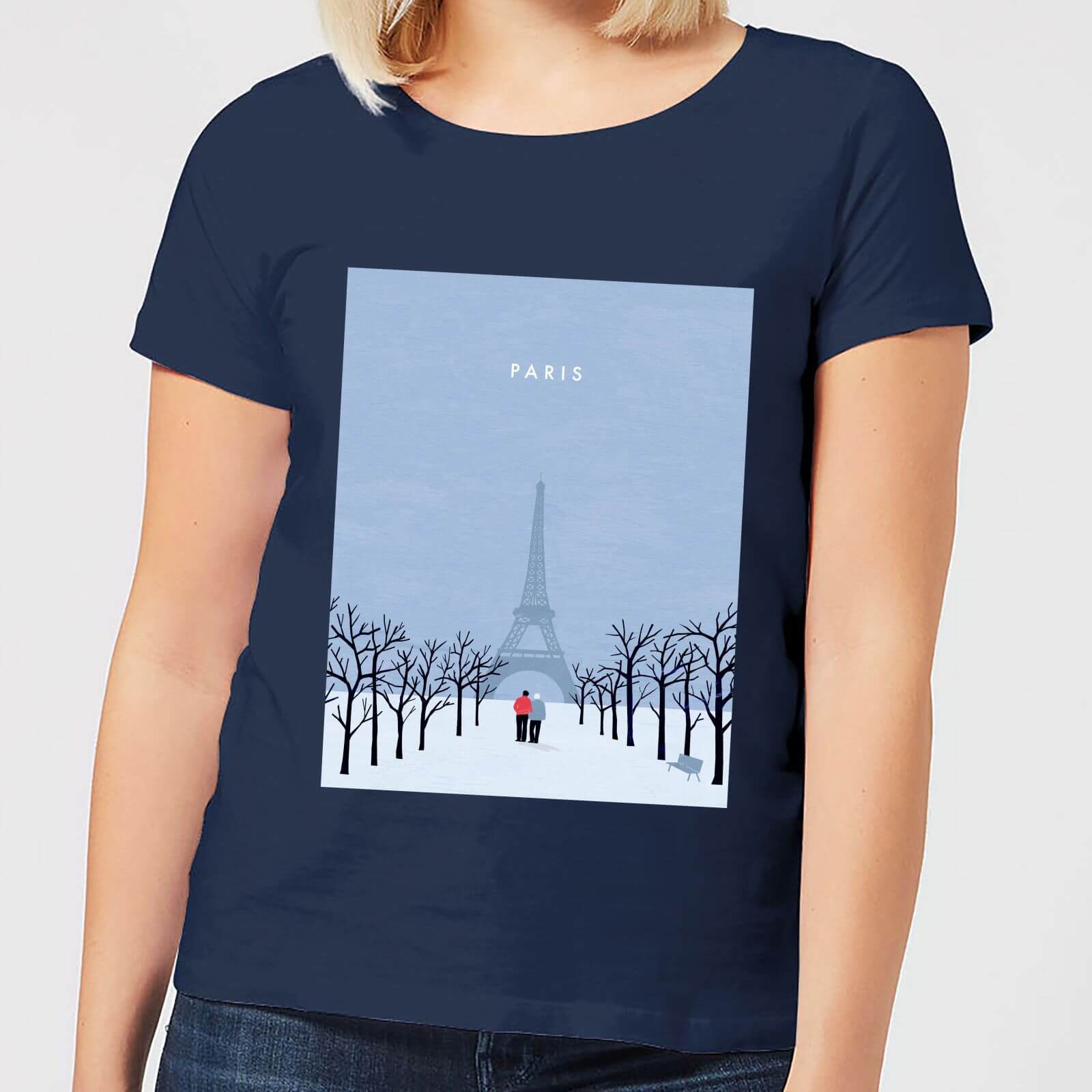 Paris Women's T-Shirt - Navy - S - Navy