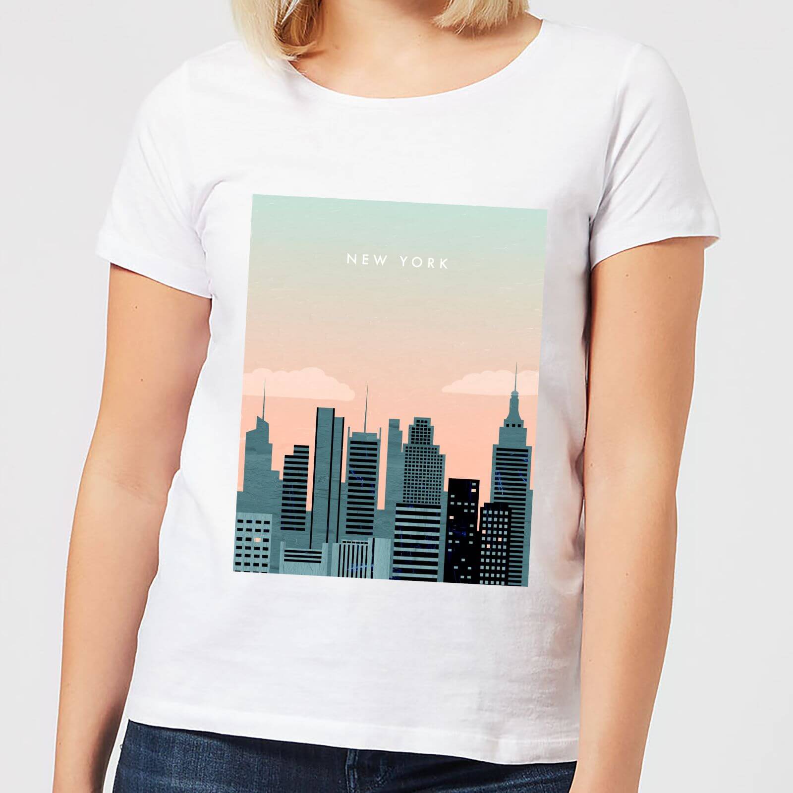 New York Women's T-Shirt - White - 4XL - White