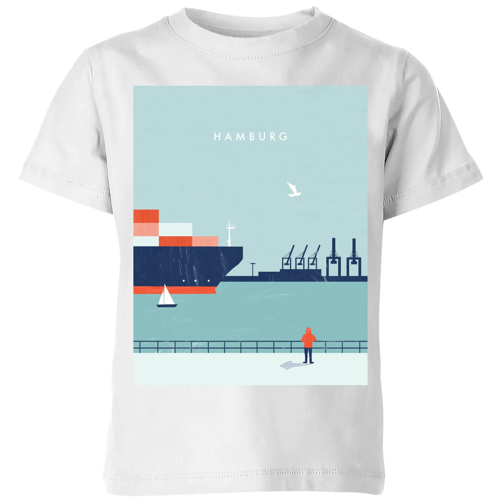 Hamburg Kids' T-Shirt - White - 3-4 Years - White