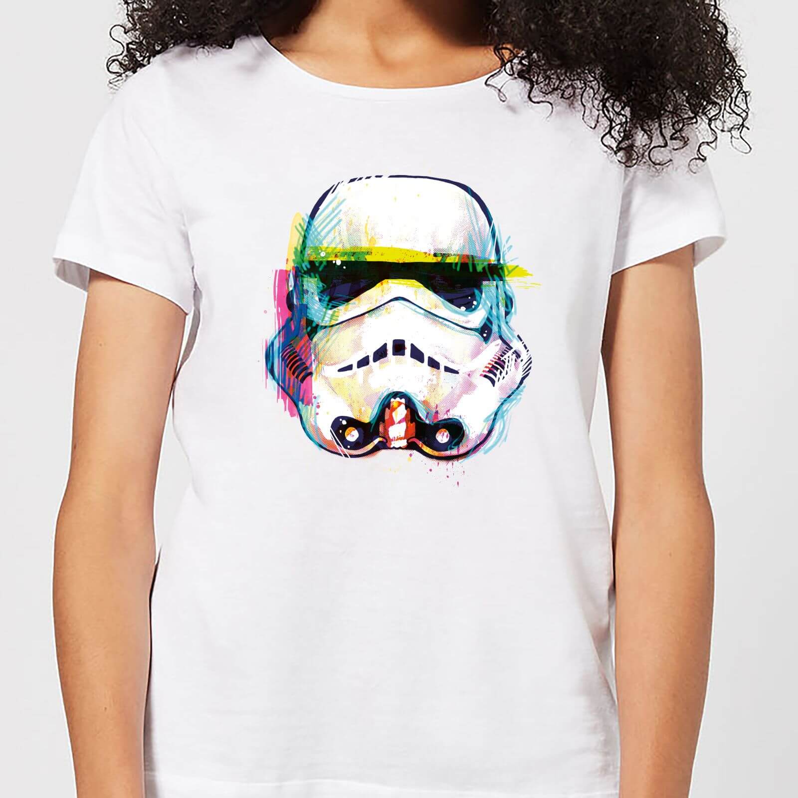 Star Wars Stormtrooper Paintbrush Damen T-Shirt – Weiß – S