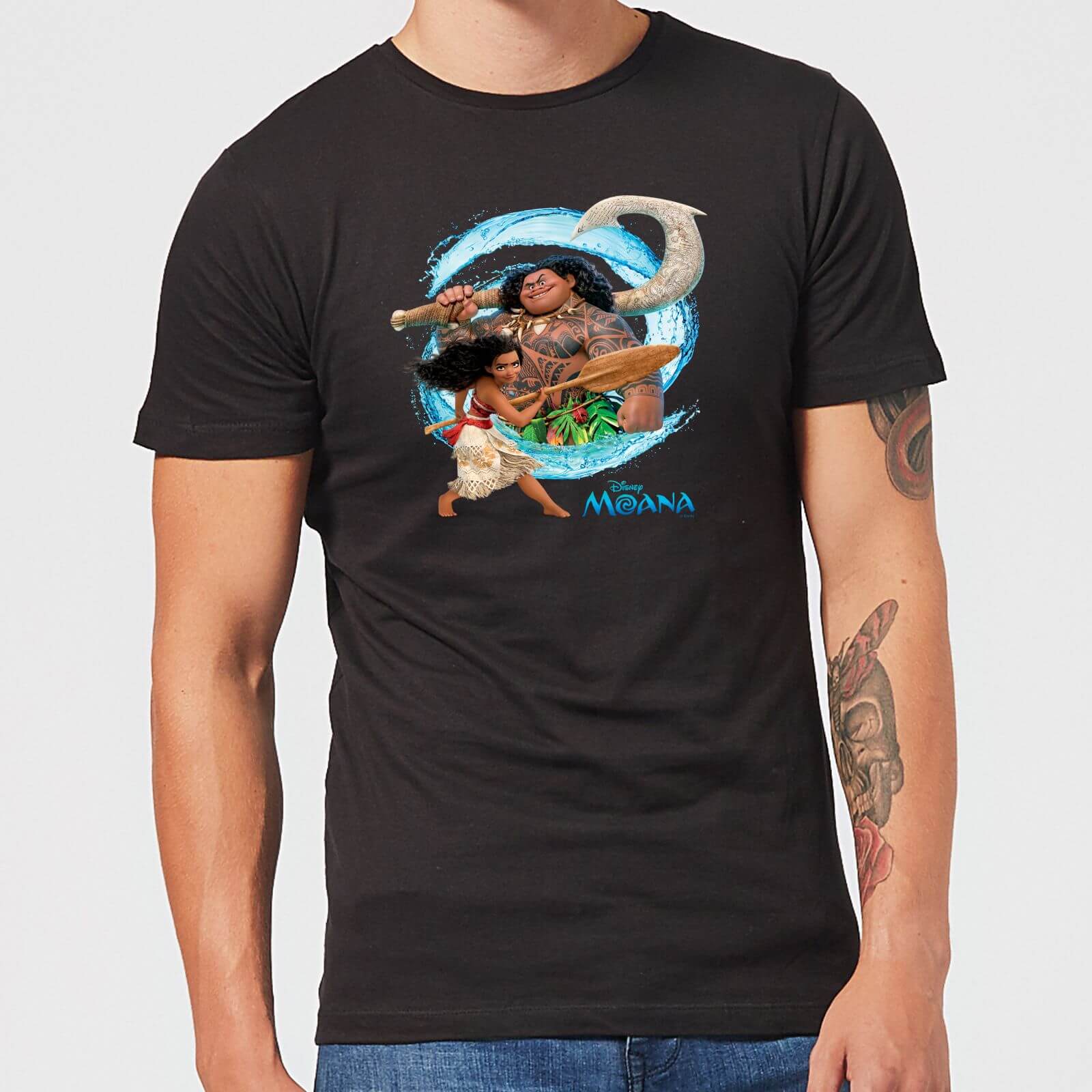 Disney Moana Wave Men's T-Shirt - Black - XS