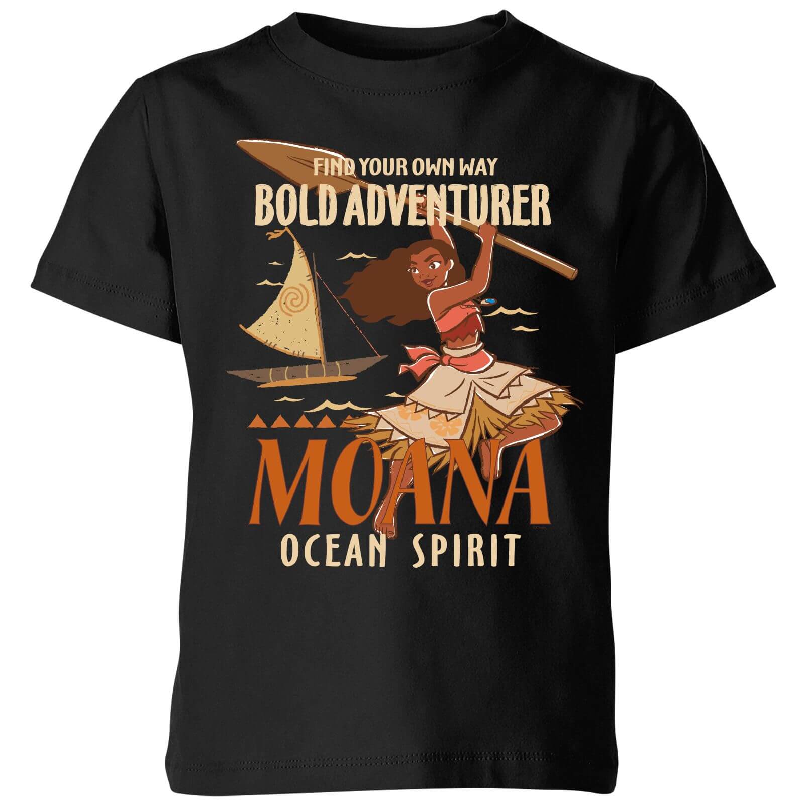 

T-Shirt Moana Find Your Own Way - Nero - Bambini - 3-4 Anni