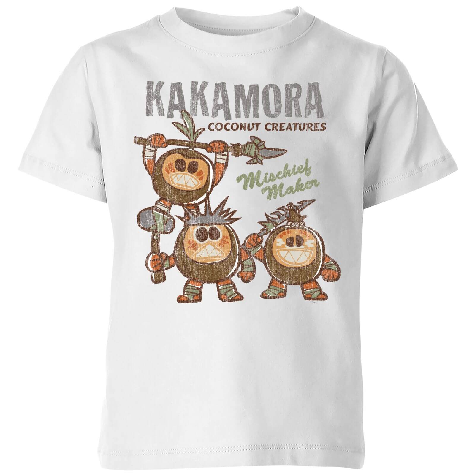 Moana Kakamora Mischief Maker Kids' T-Shirt - White - 9-10 Years