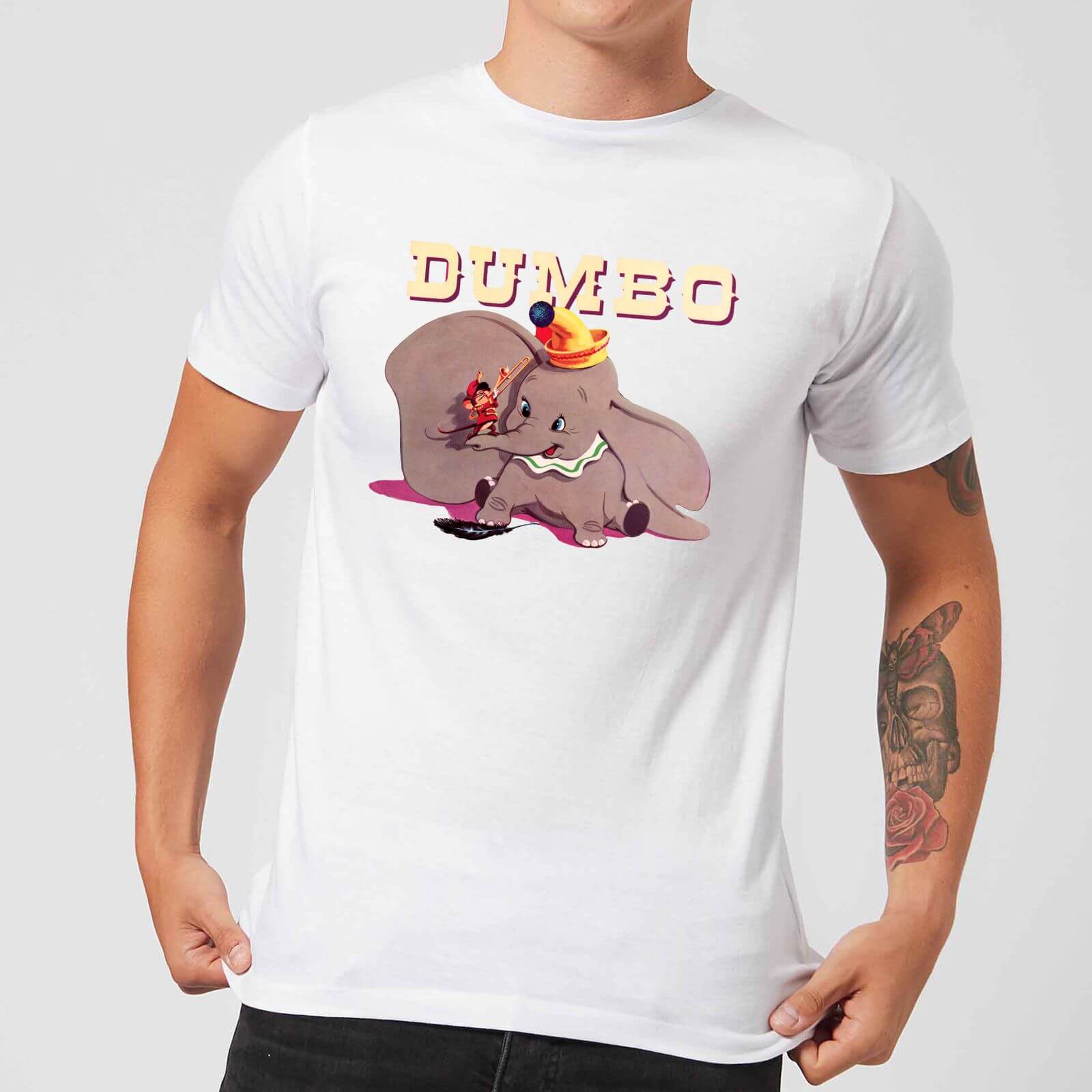 

T-Shirt Disney Dumbo Timothy's Trombone - Bianco - Uomo - XL - Bianco