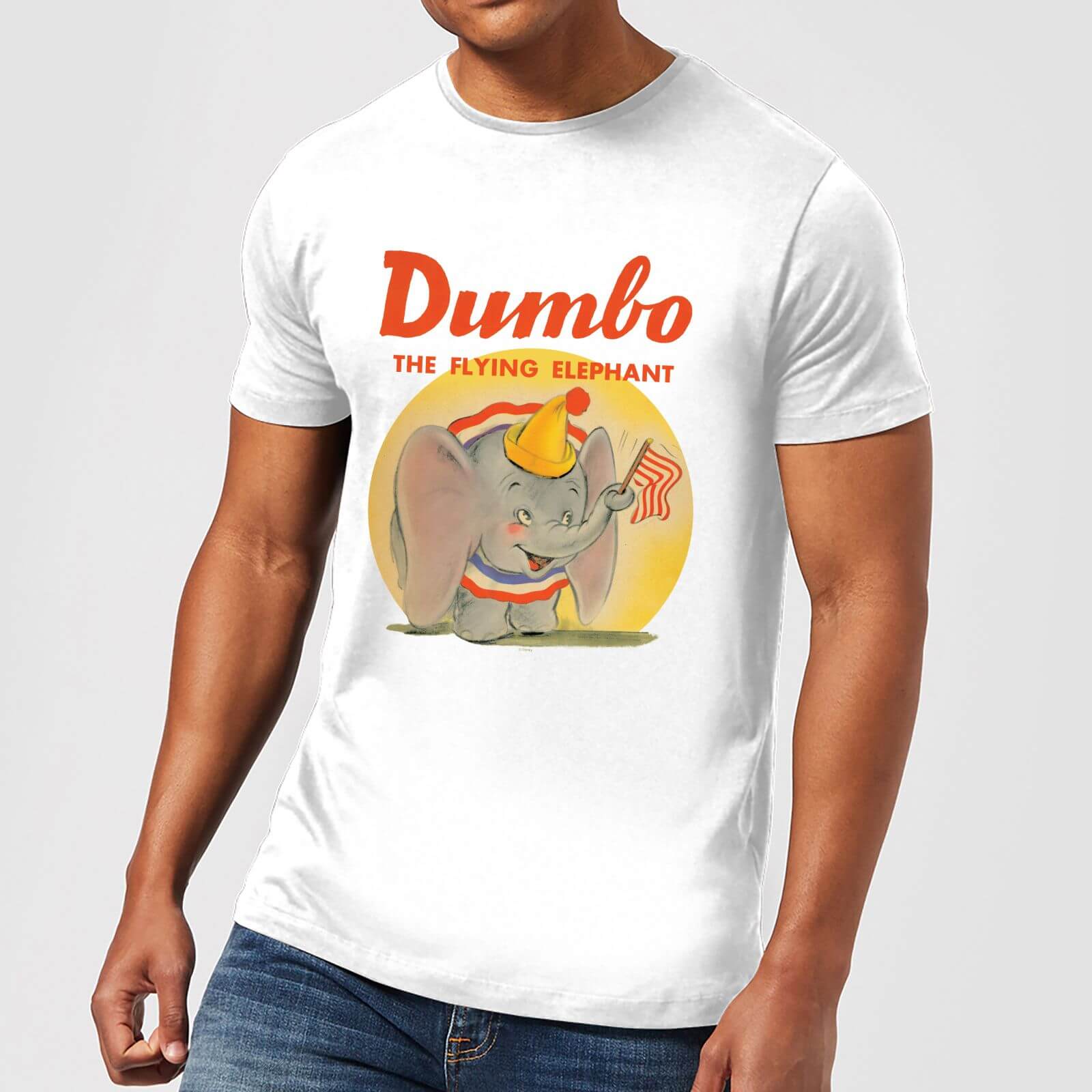 T-Shirt Disney Dumbo Flying Elephant - Bianco - Uomo - XL - Bianco