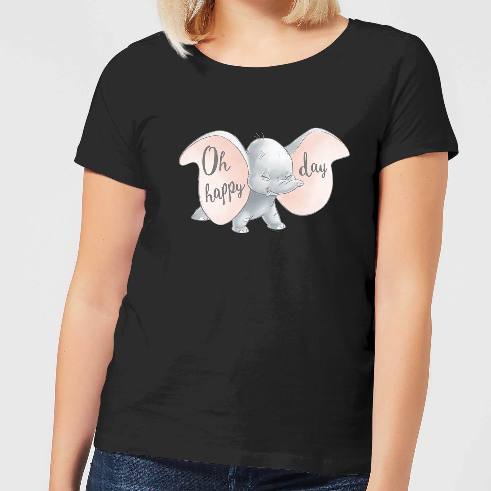 Dumbo Happy Day Women's T-Shirt - Black - XXL