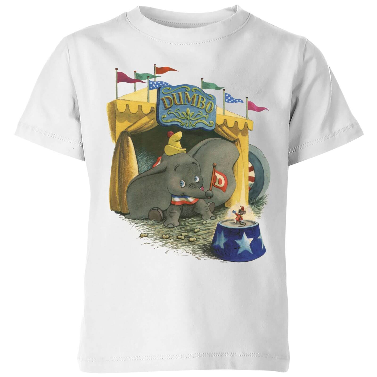 Dumbo Circus Kids' T-Shirt - White - 3-4 Years