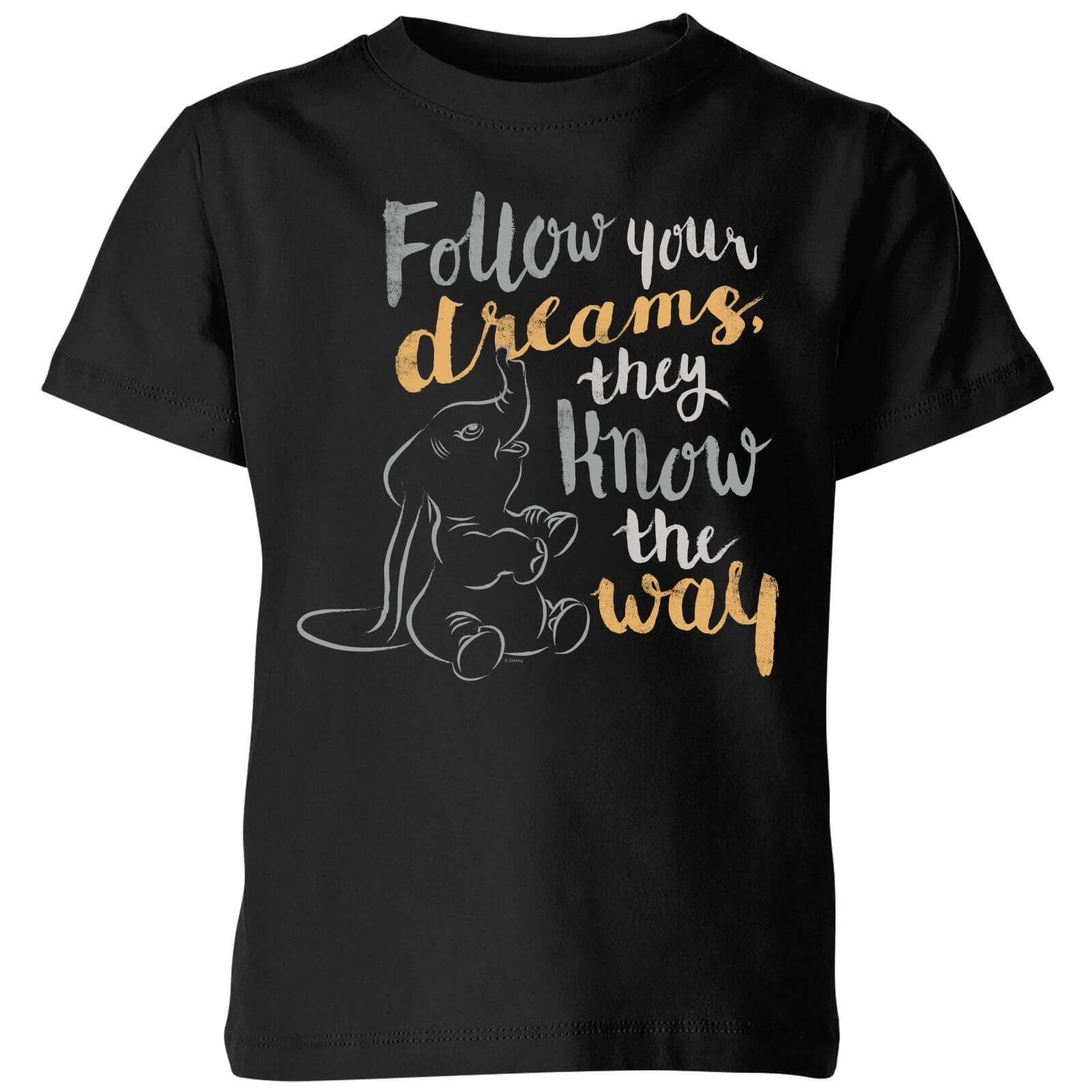 

T-Shirt Dumbo Follow Your Dreams - Nero - Bambini - 3-4 Anni