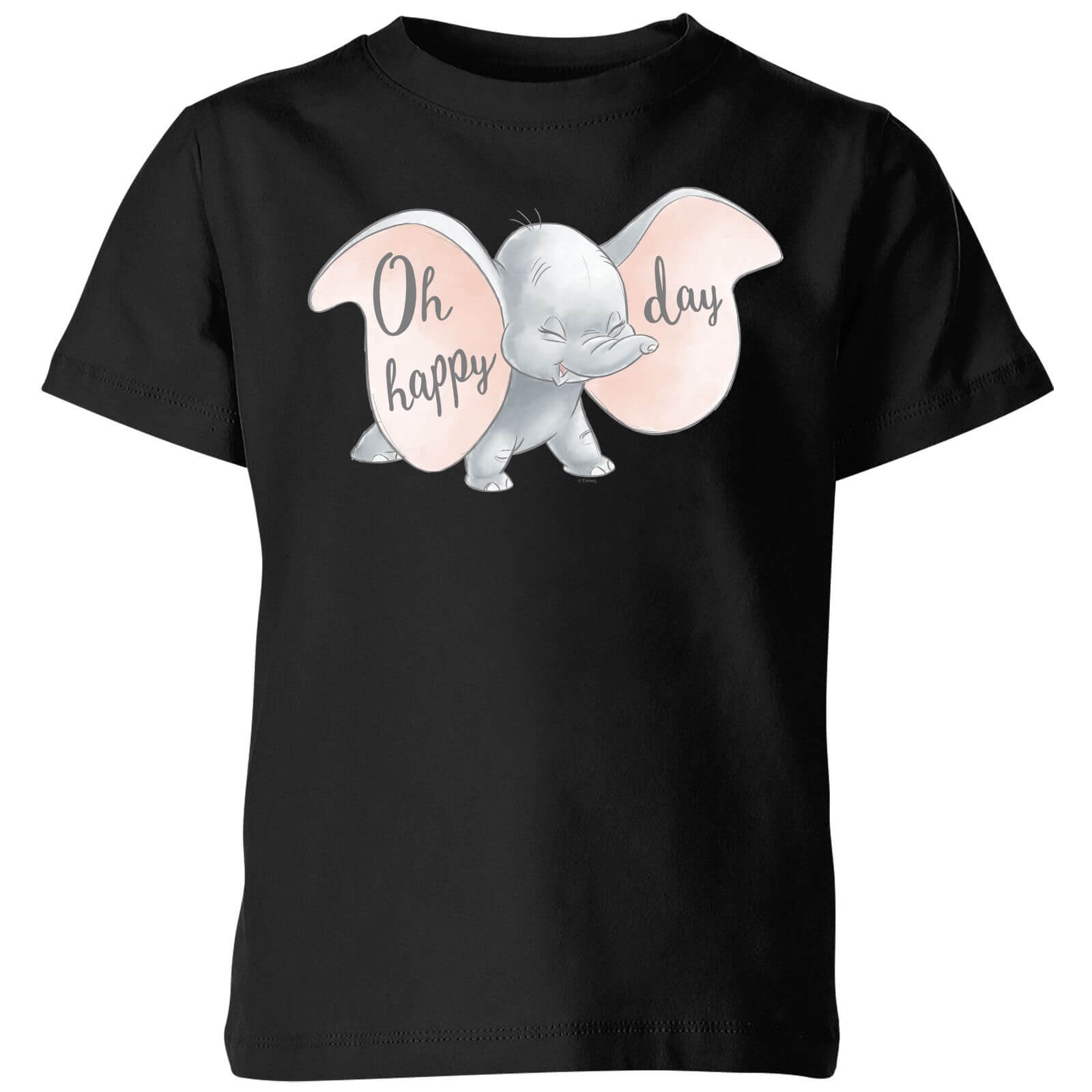 Dumbo Happy Day Kinder T-Shirt - Schwarz - 7-8 Jahre