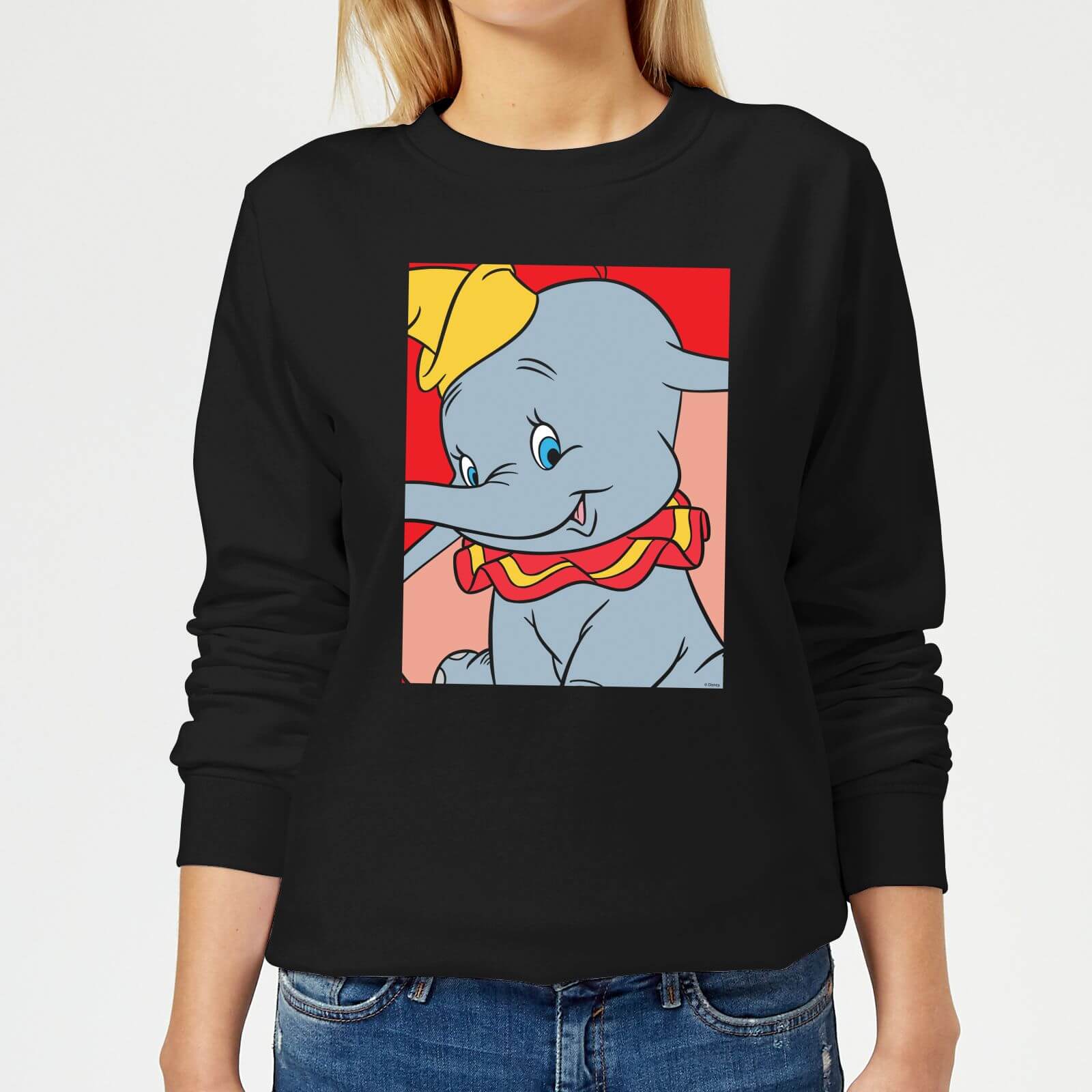 Dumbo Portrait Women's Sweatshirt - Black - S