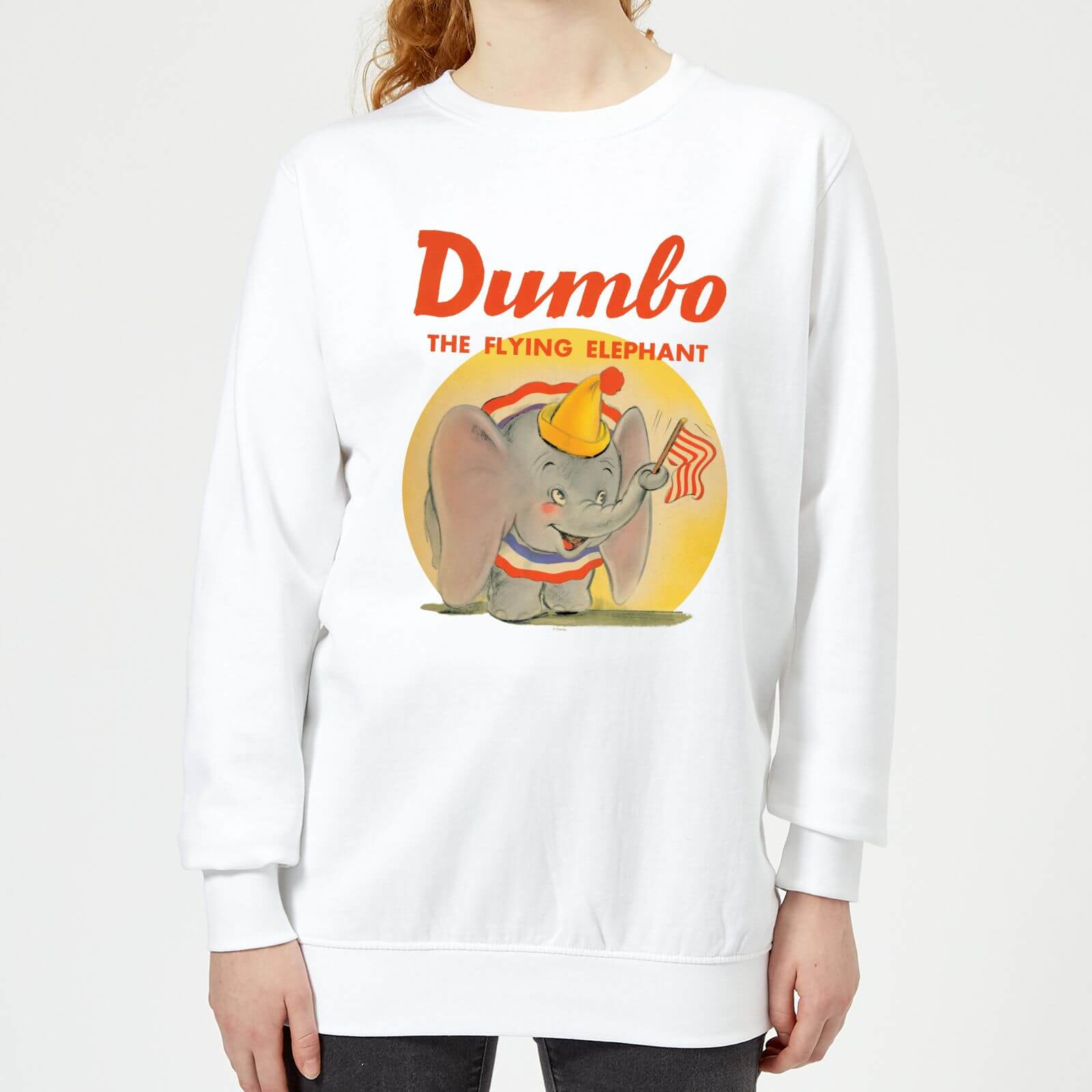 Dumbo Flying Elephant Women's Sweatshirt - White - S - White