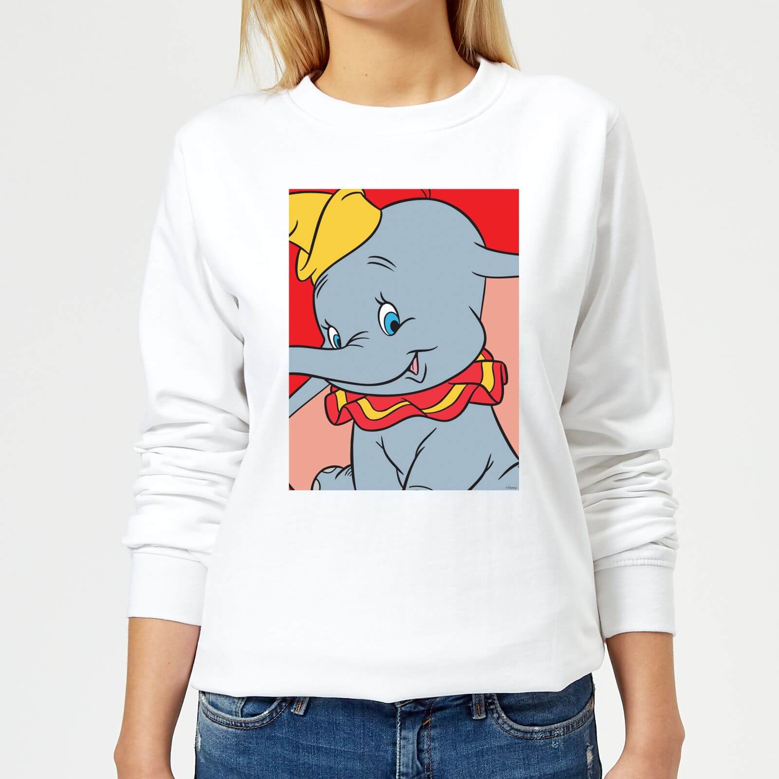 Dumbo Portrait Women's Sweatshirt - White - S