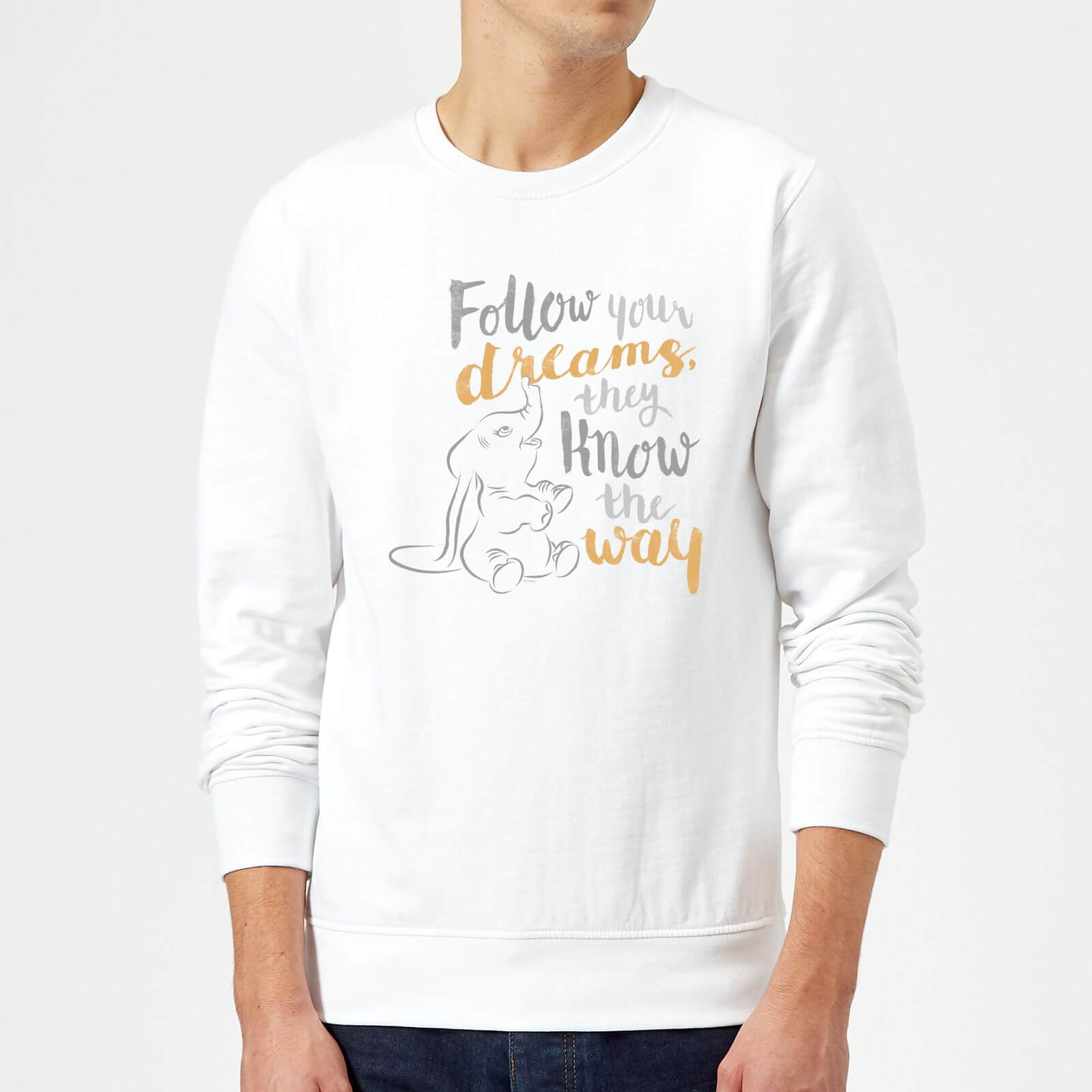 Felpa Dumbo Follow Your Dreams - Bianco - XXL - Bianco