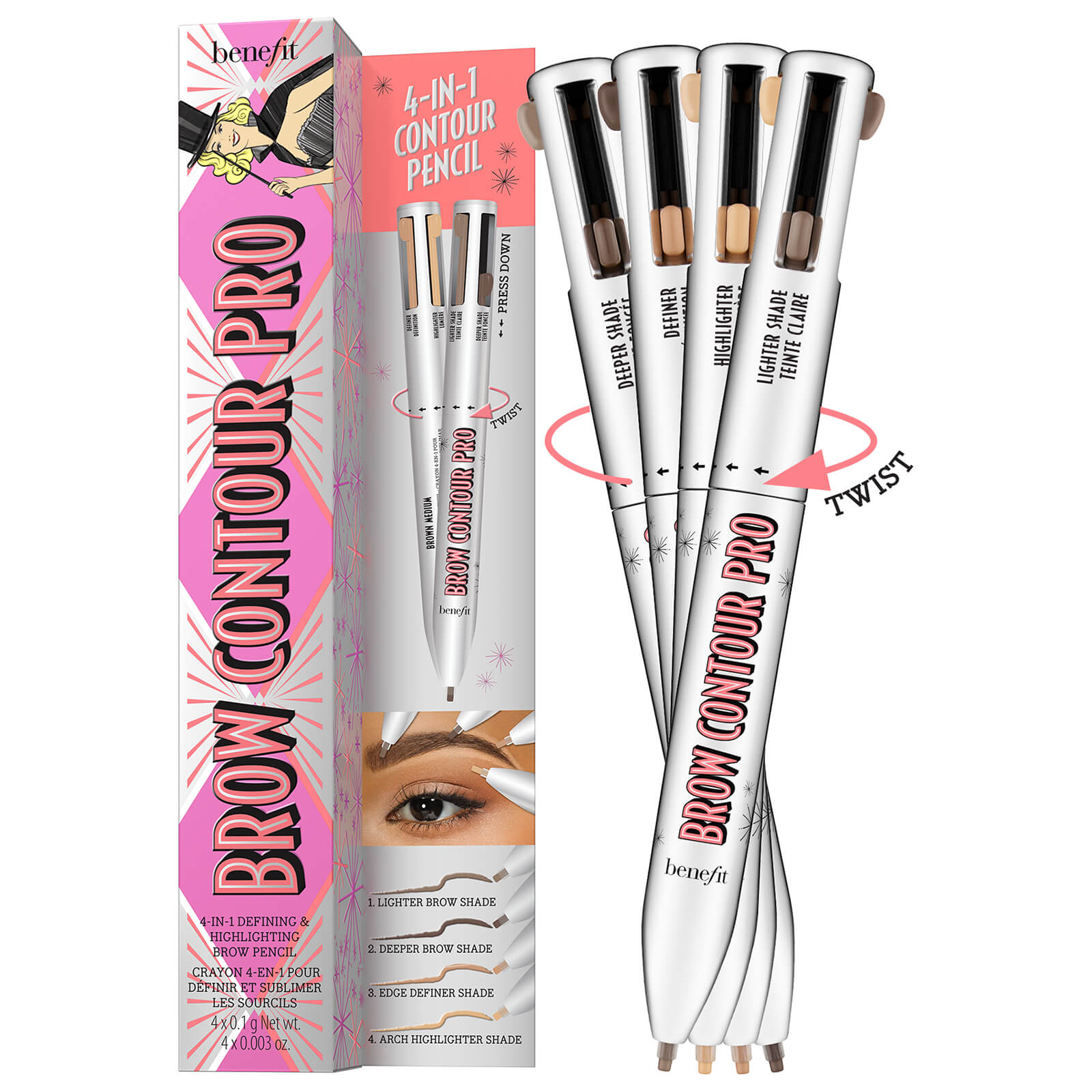 benefit Brow Contour Pro Pen (Various Shades) - 01 Blonde/Light