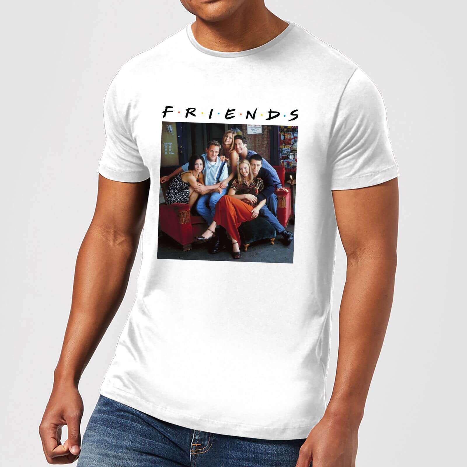 Friends classic character men's t-shirt - white - l