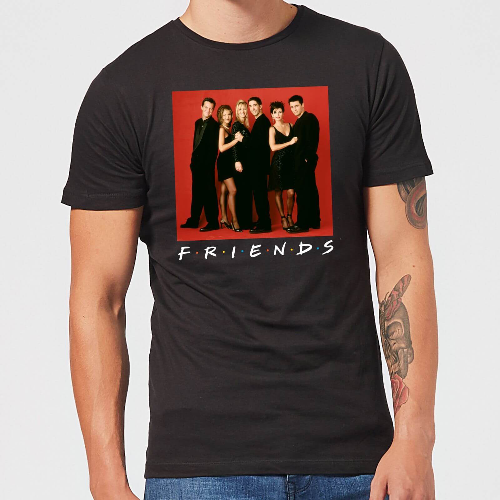 Friends Character Pose Men's T-Shirt - Black - S - Black