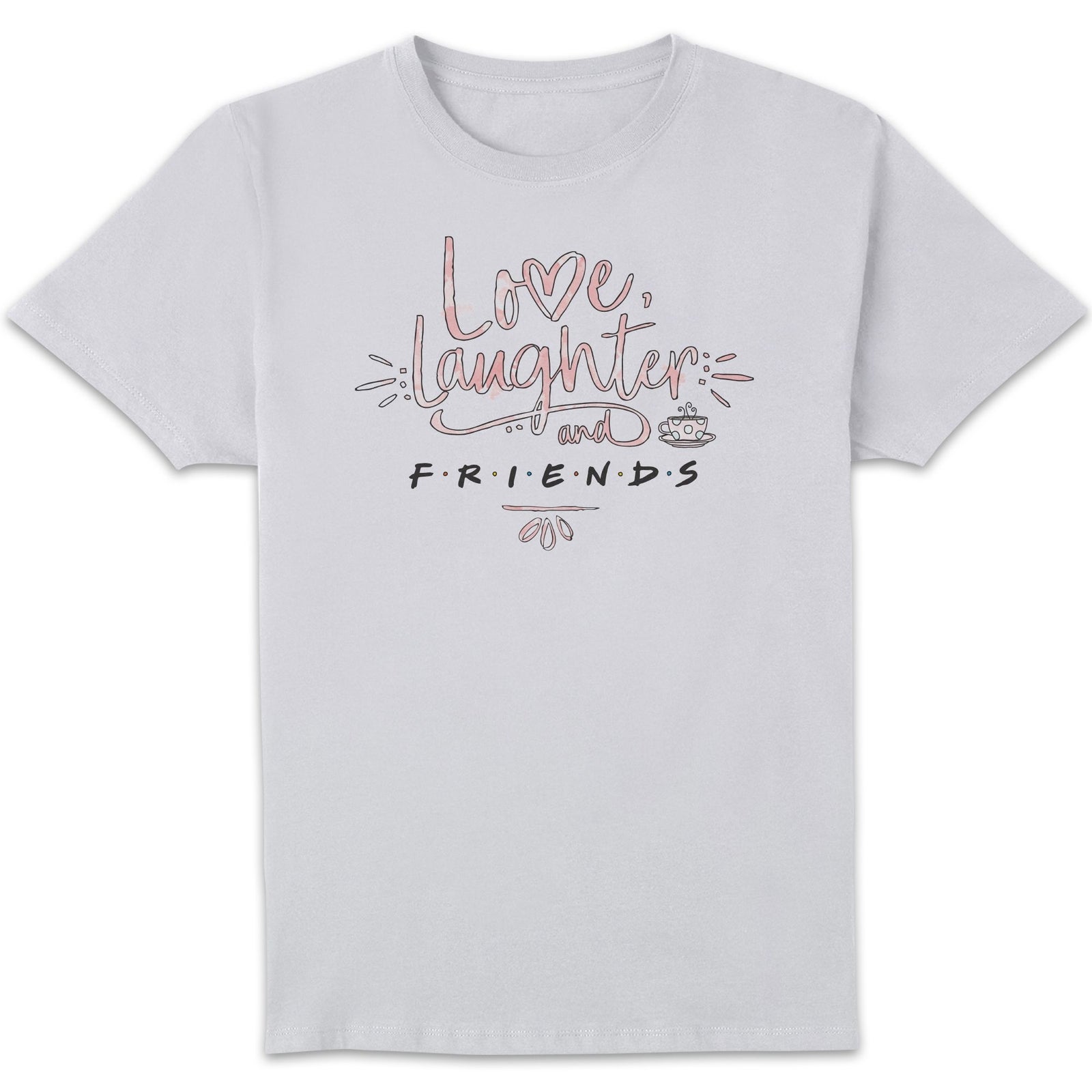 T-shirt Homme Love Laughter - Friends - Blanc