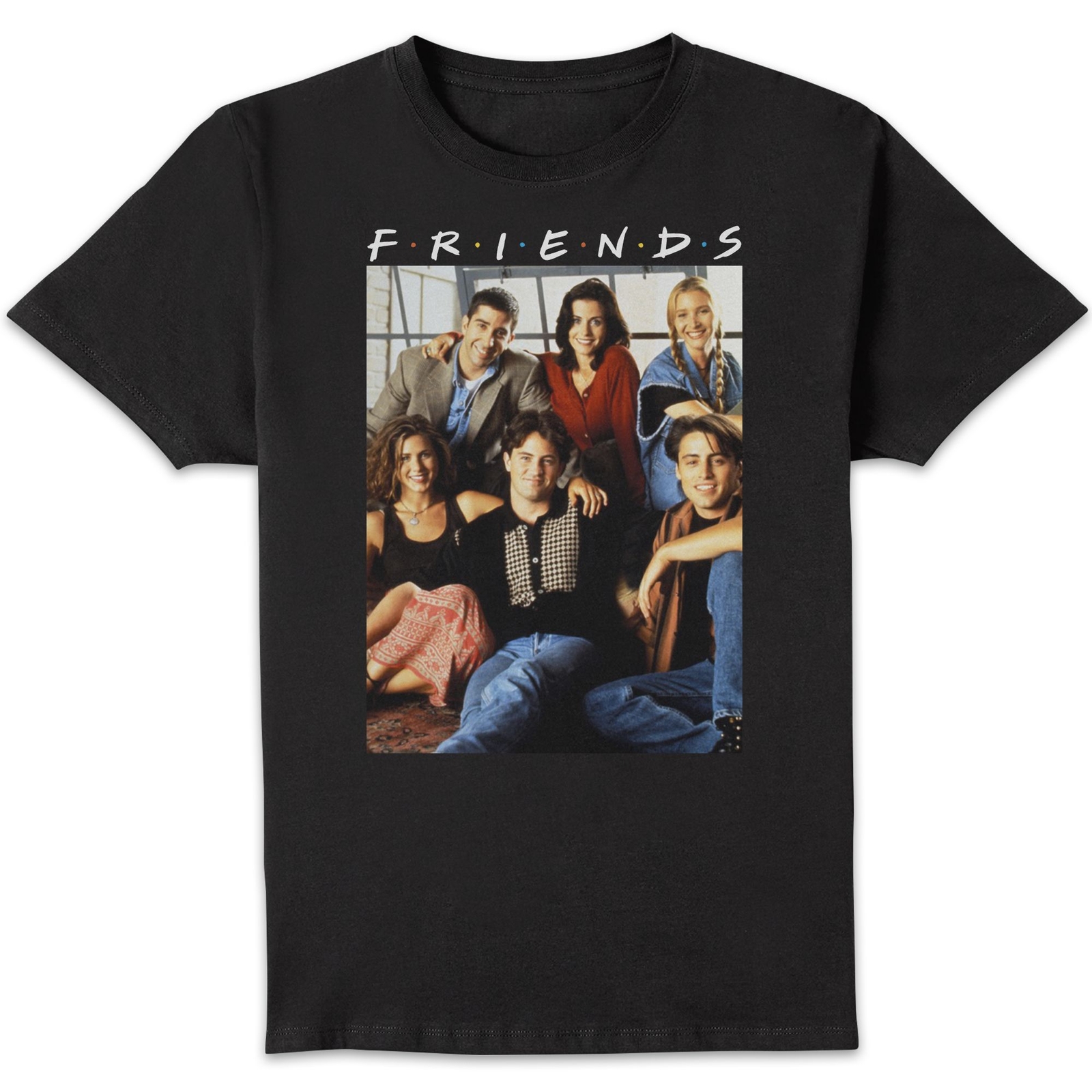 Friends Vintage Character Shot Men's T-Shirt - Black - 3XL