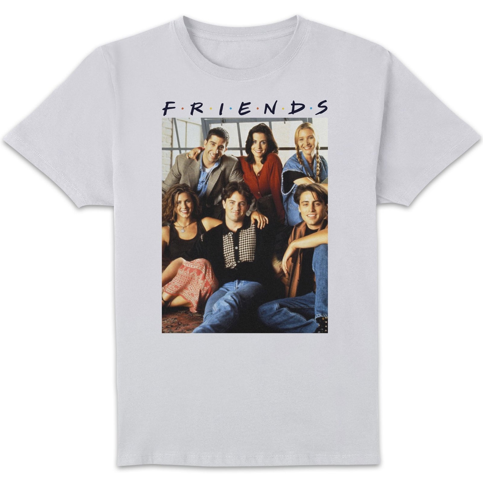 Friends Vintage Character Shot Men's T-Shirt - White - XXL