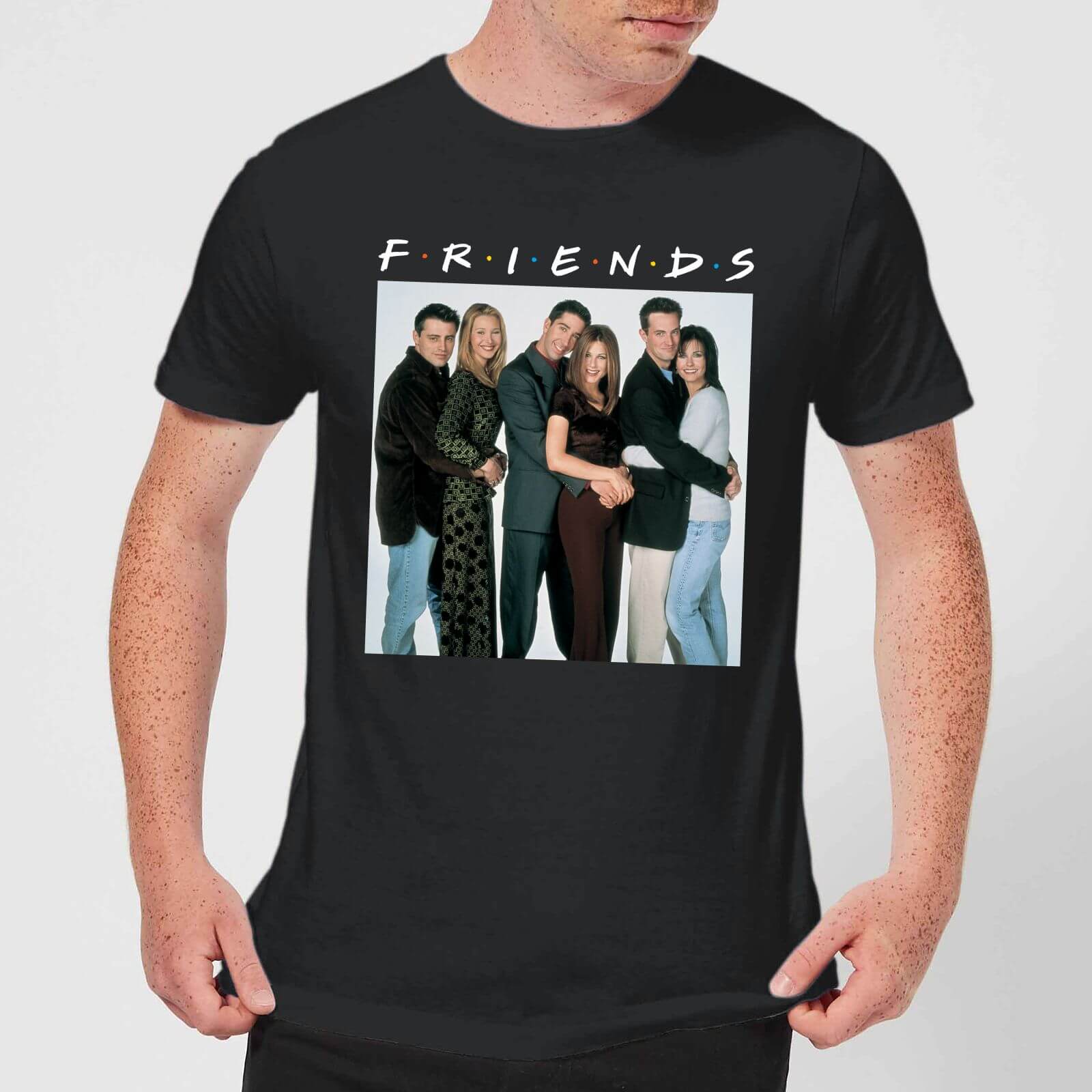 Friends Group Shot Men's T-Shirt - Black - S