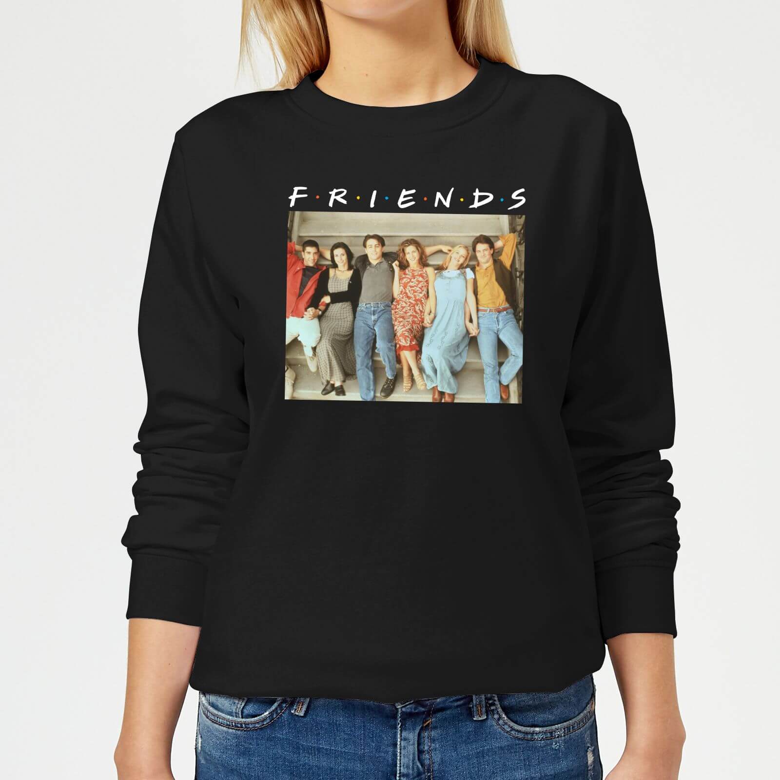 Friends Retro Character Shot Women's Sweatshirt - Black - S - Black