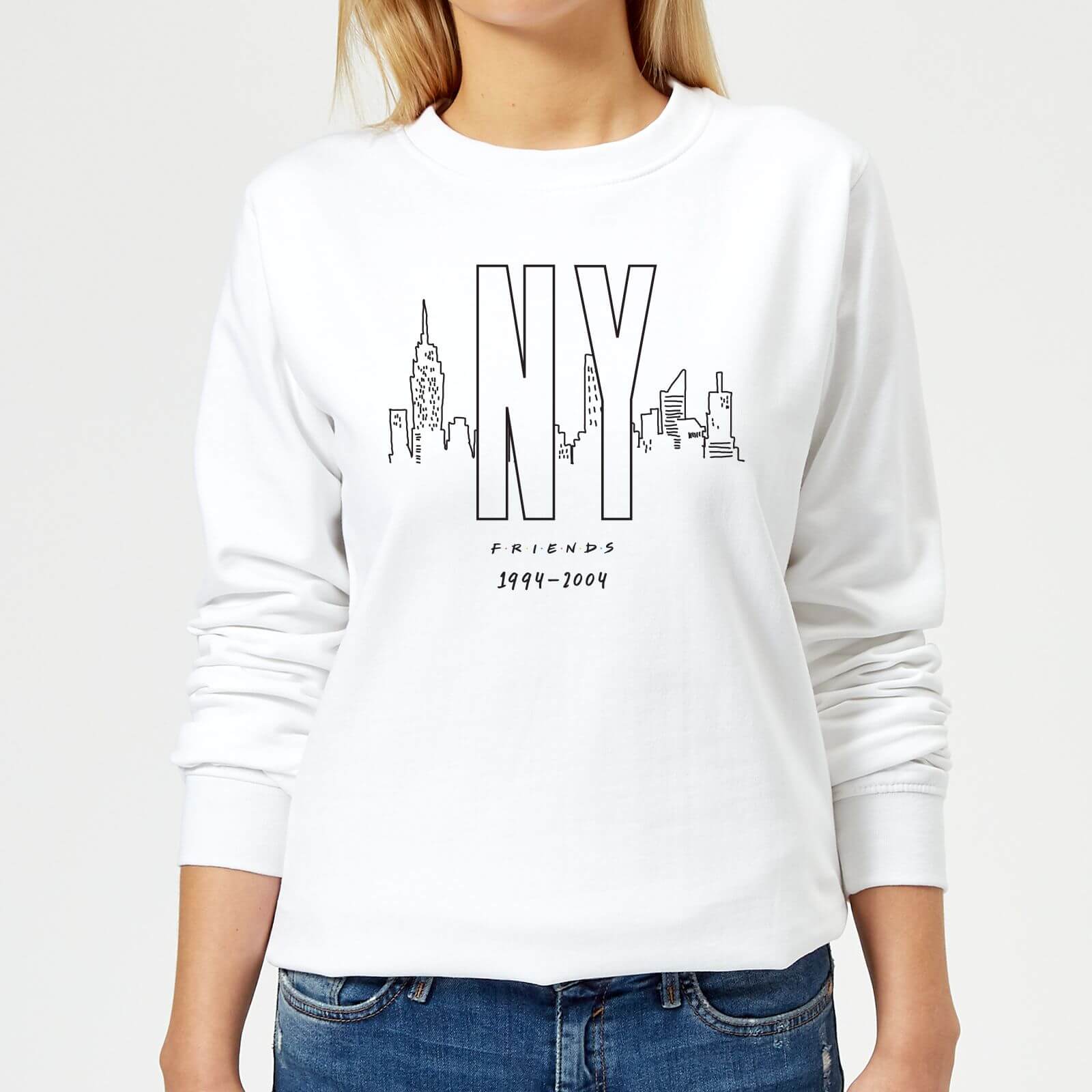 Friends NY Skyline Women's Sweatshirt - White - XS