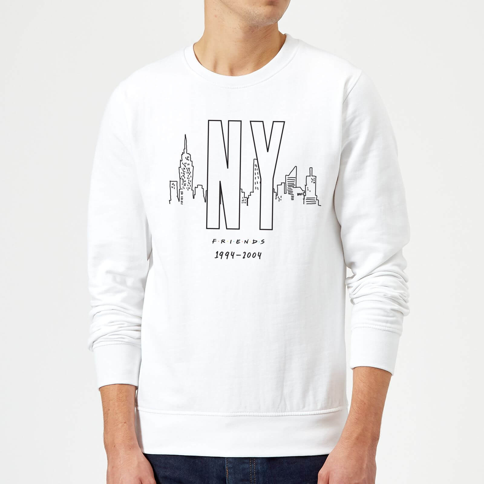 Friends NY Skyline Sweatshirt - White - S - White