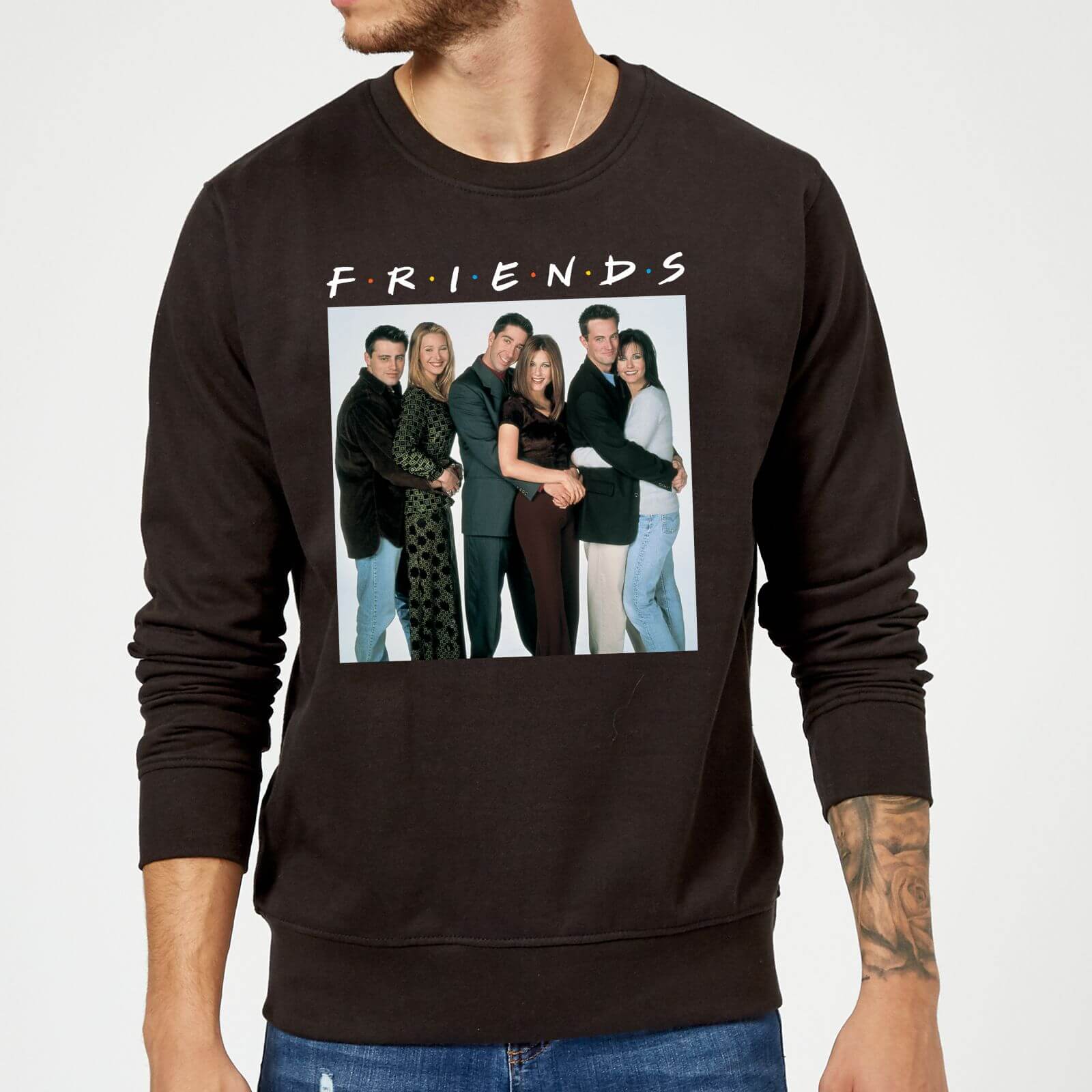 Friends Group Shot Sweatshirt - Black - S - Black