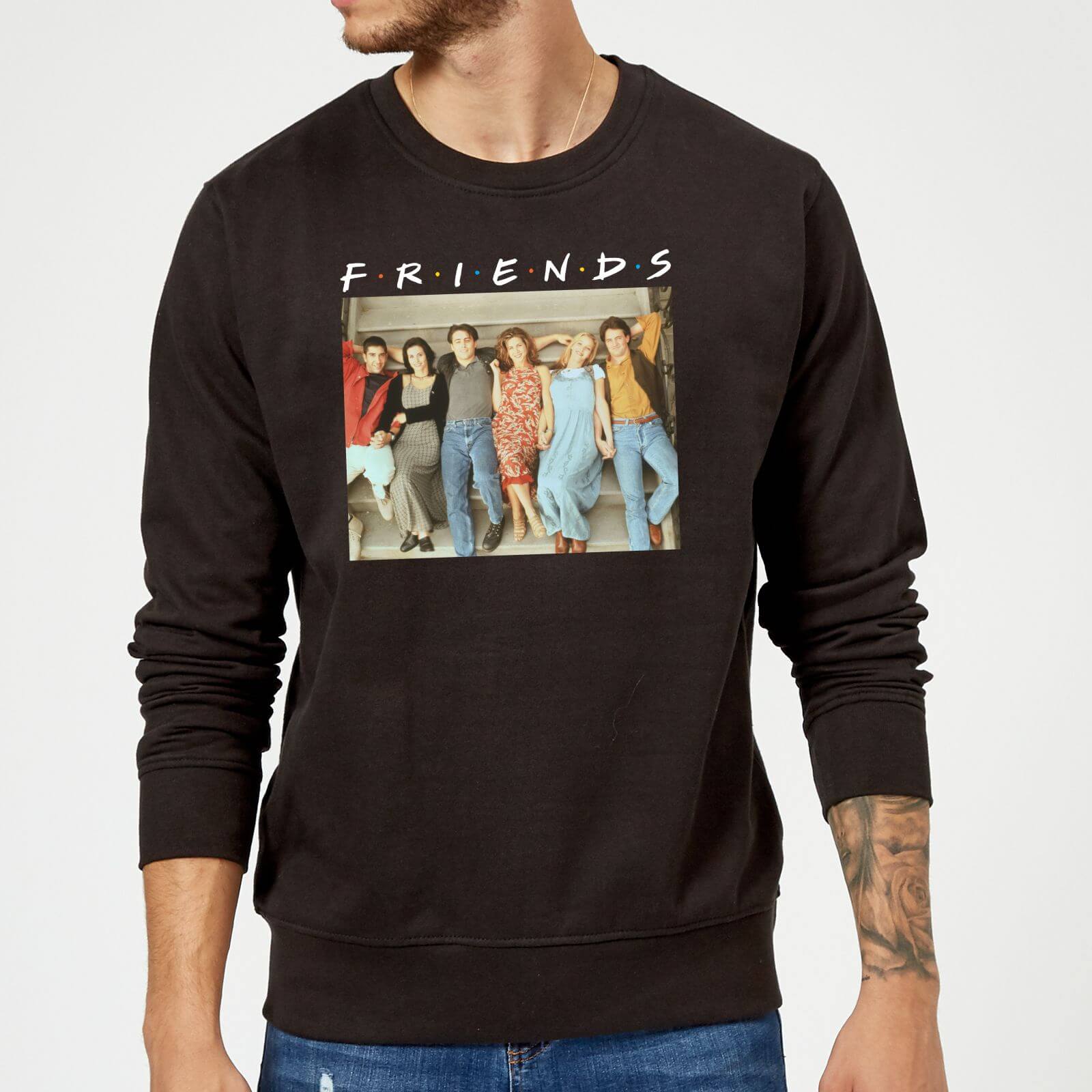 Friends Retro Character Shot Sweatshirt - Black - S