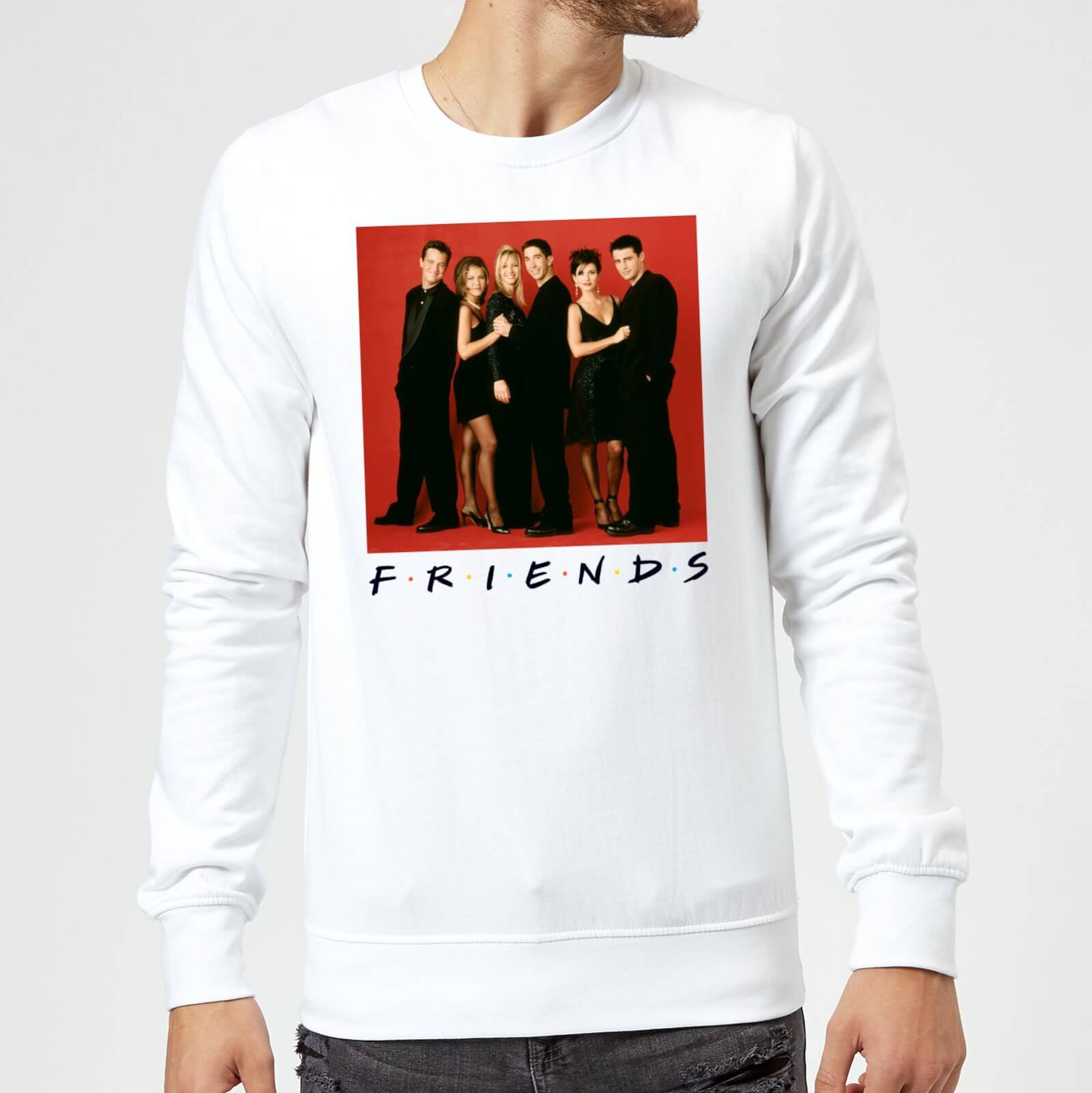Friends Character Pose Sweatshirt - White - S - White