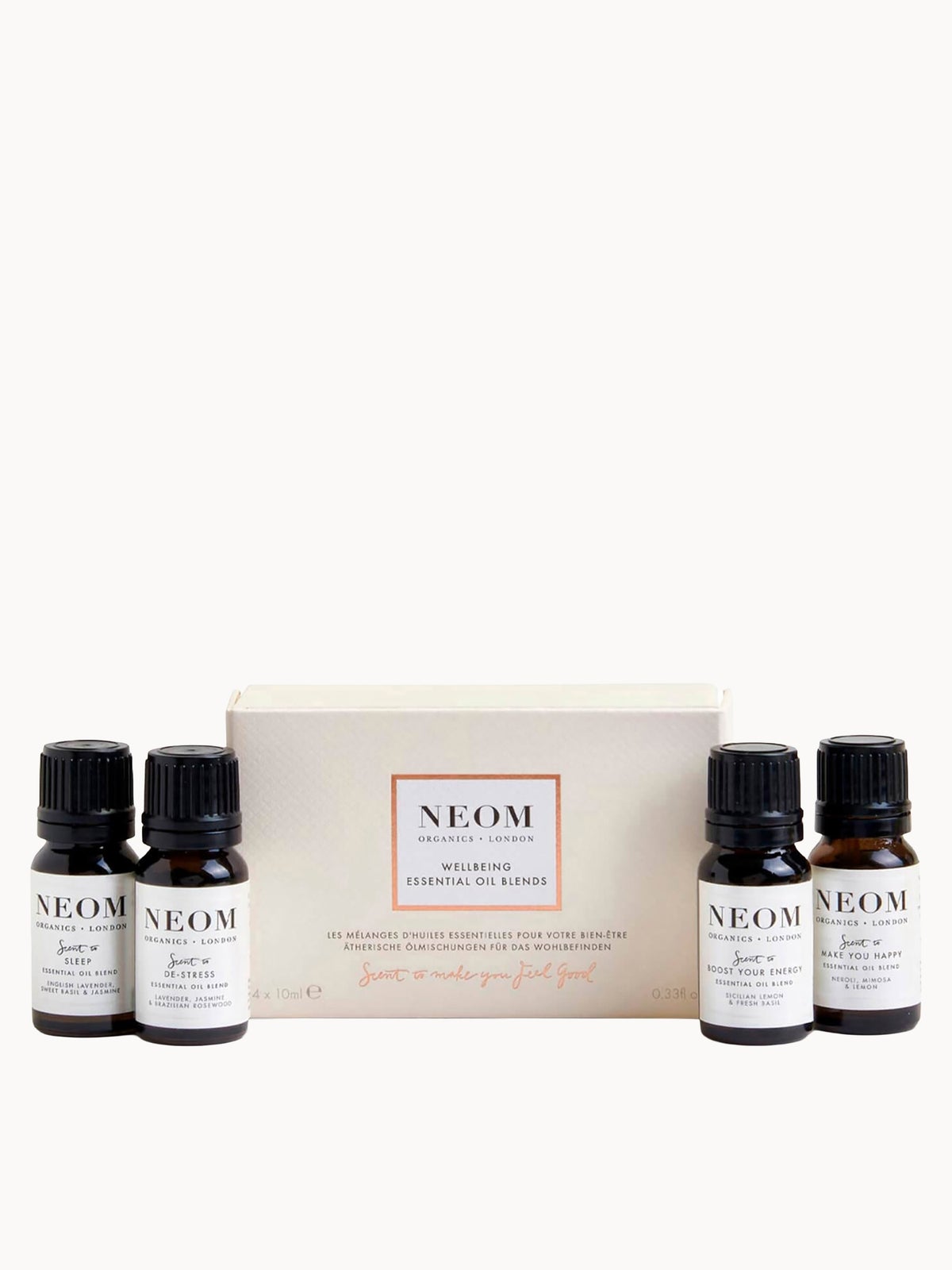 NEOM Wellbeing Essential Oil Blends 4 x 10ml