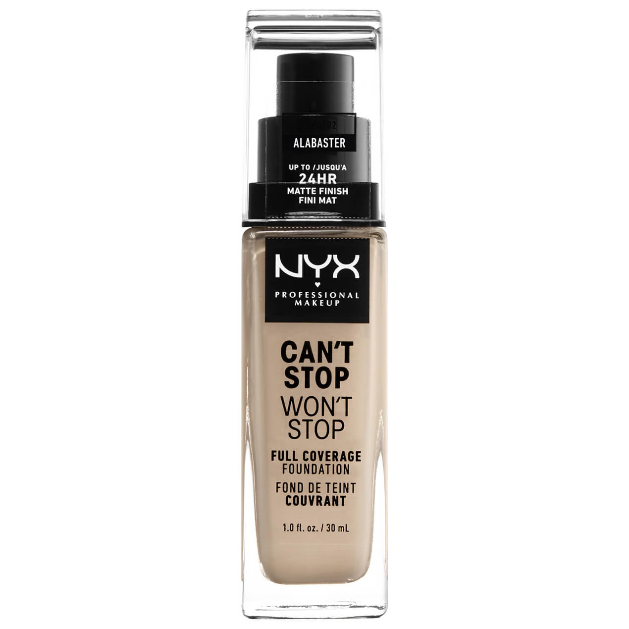 NYX Professional Makeup Can't Stop Won't Stop 24 Hour Foundation (Various Shades) - Alabaster