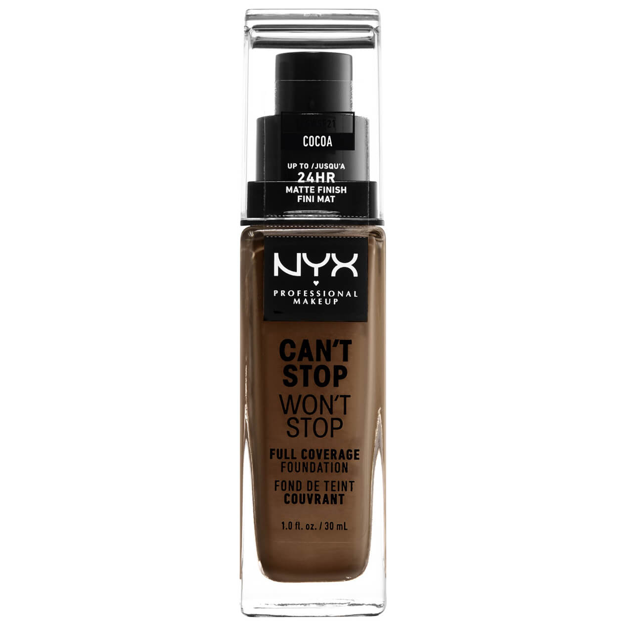 NYX Professional Makeup Can't Stop Won't Stop 24 Hour Foundation (Various Shades) - Cocoa