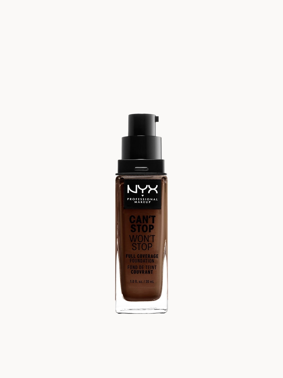 NYX Professional Makeup Can't Stop Won't Stop 24 Hour Foundation (Various Shades) - Deep Espresso 4