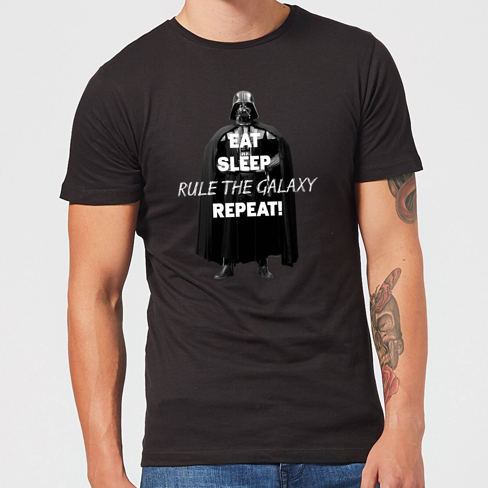 Star Wars Eat Sleep Rule The Galaxy Repeat Men's T-Shirt - Black - S - Zwart