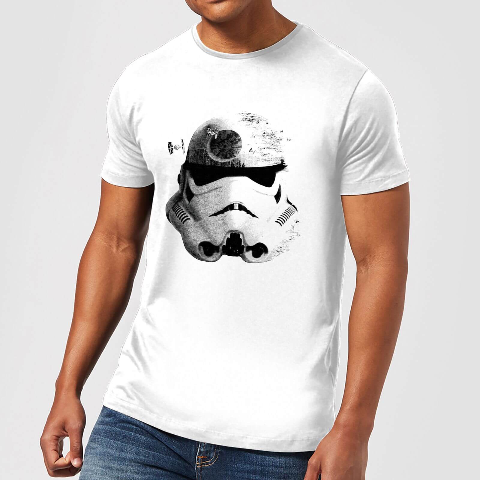 Star Wars Command Stromtrooper Death Star Men's T-Shirt - White - 3XL - White