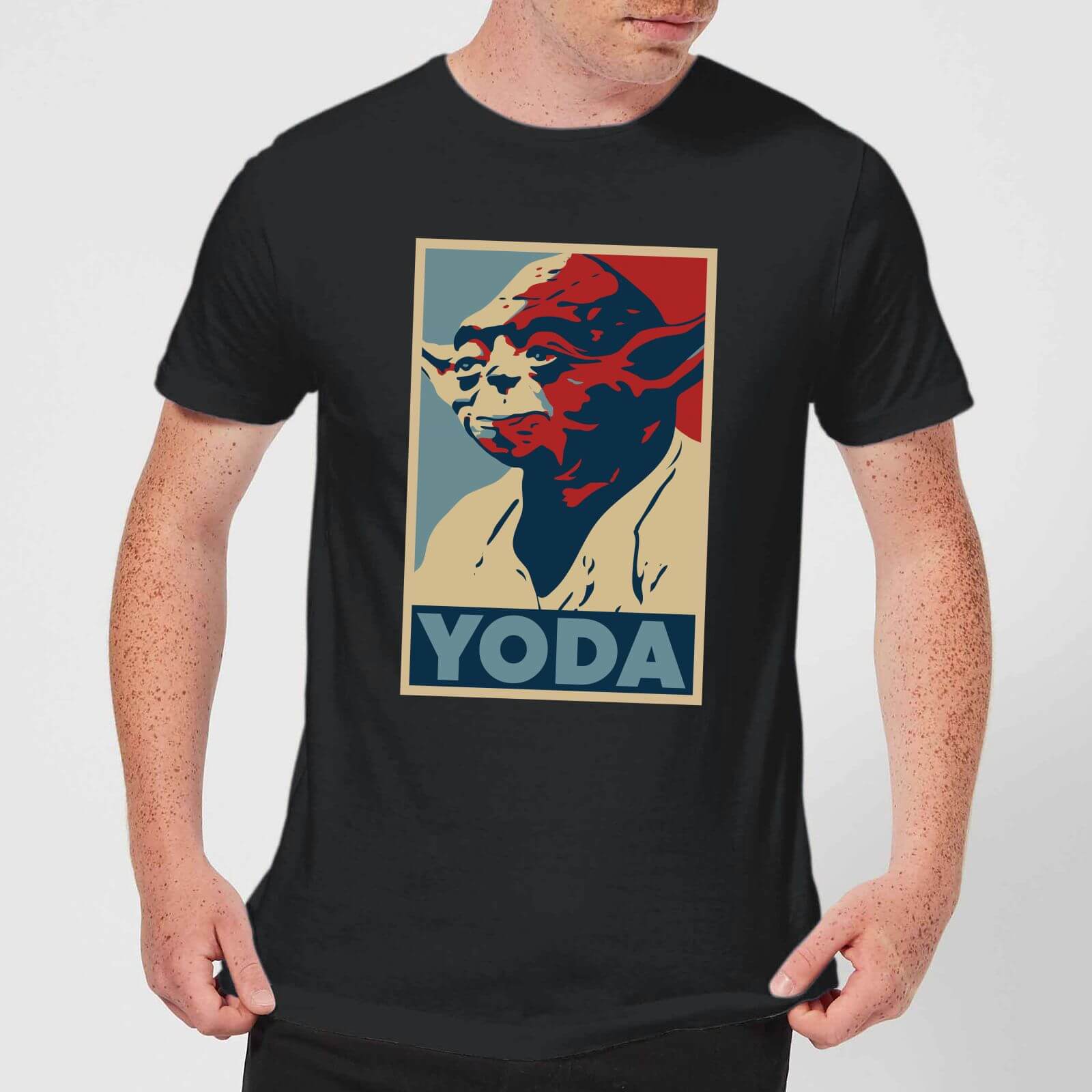 T-Shirt Star Wars Yoda Poster - Nero - Uomo - S - Nero