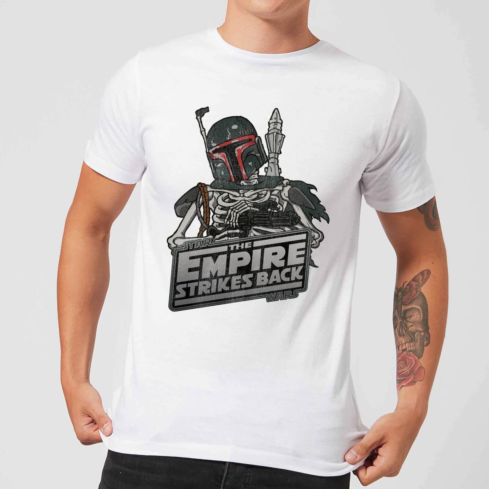 

T-Shirt Star Wars Boba Fett Skeleton - Bianco - Uomo - S - Bianco