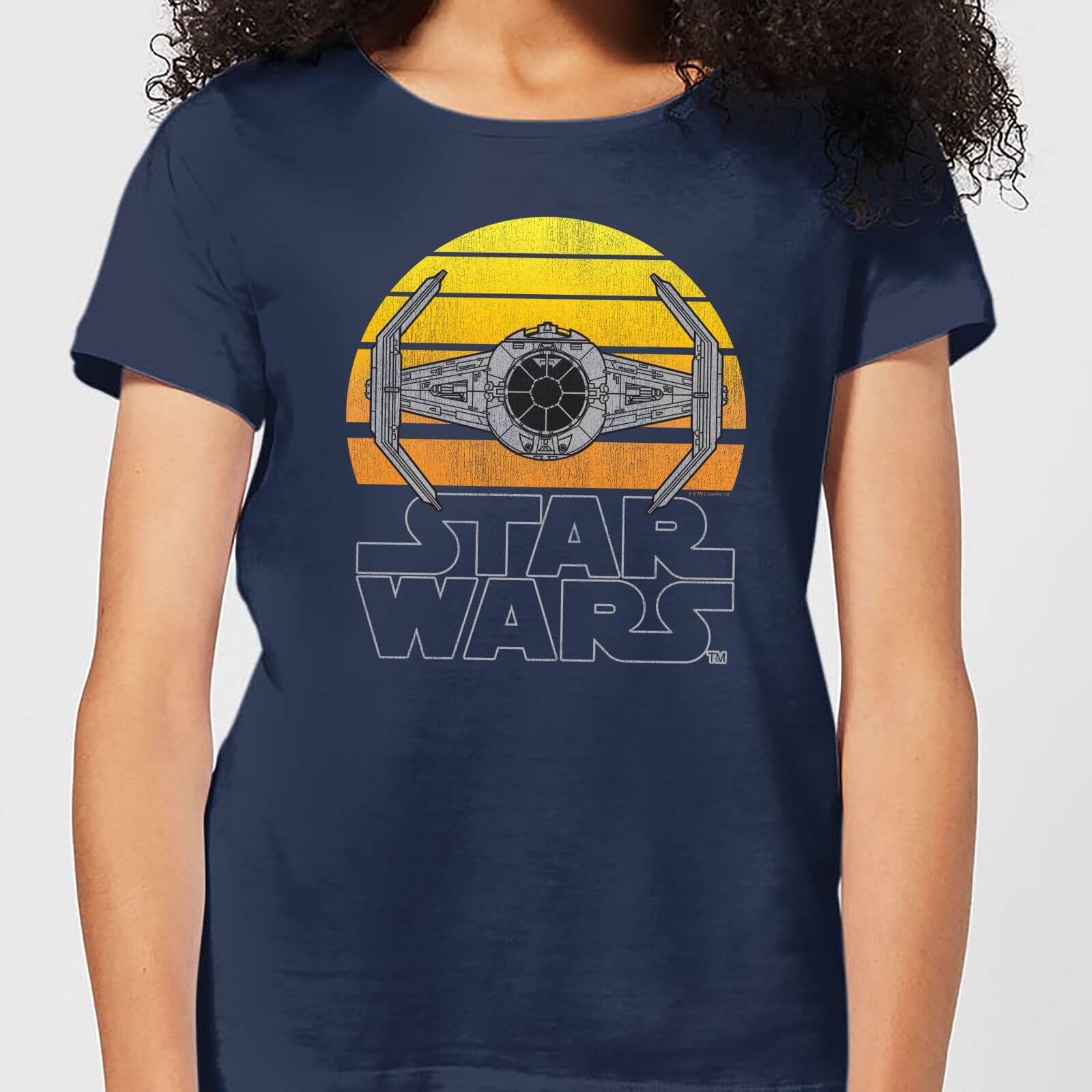 T-Shirt Star Wars Sunset Tie - Navy - Donna - L