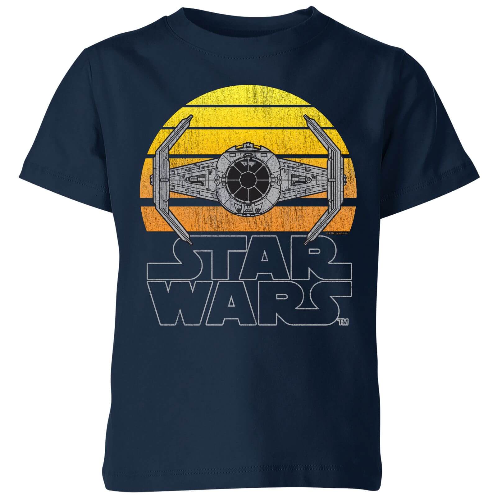 Star Wars Sunset Tie Kids' T-Shirt - Navy - IWOOT UK