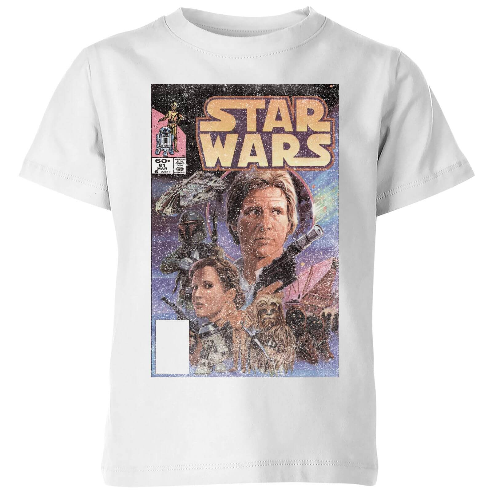 Star Wars Classic Comic Book Cover Kids' T-Shirt - White - 5-6 Years
