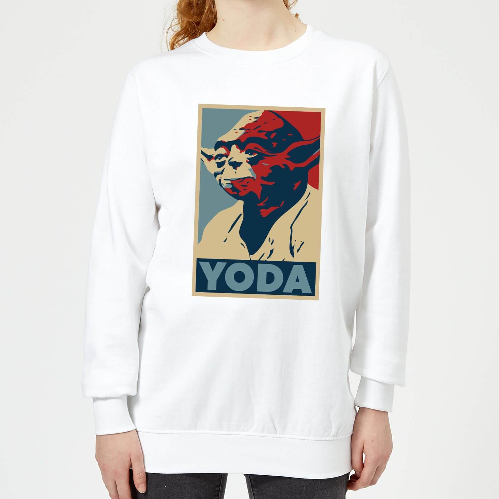 Star Wars Yoda Poster Women's Sweatshirt - White - L - White