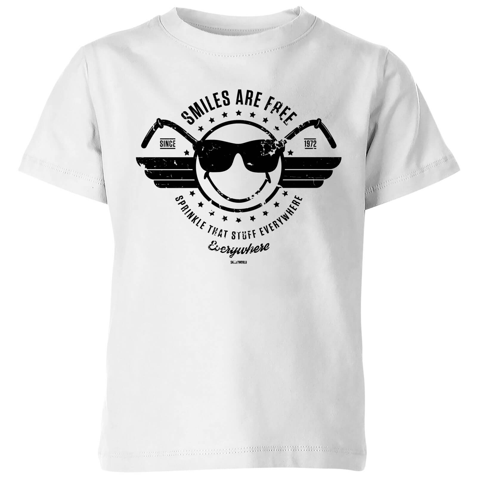 T-Shirt Enfant Smiles Are Free - Smiley World - Blanc - 5-6 ans - Blanc