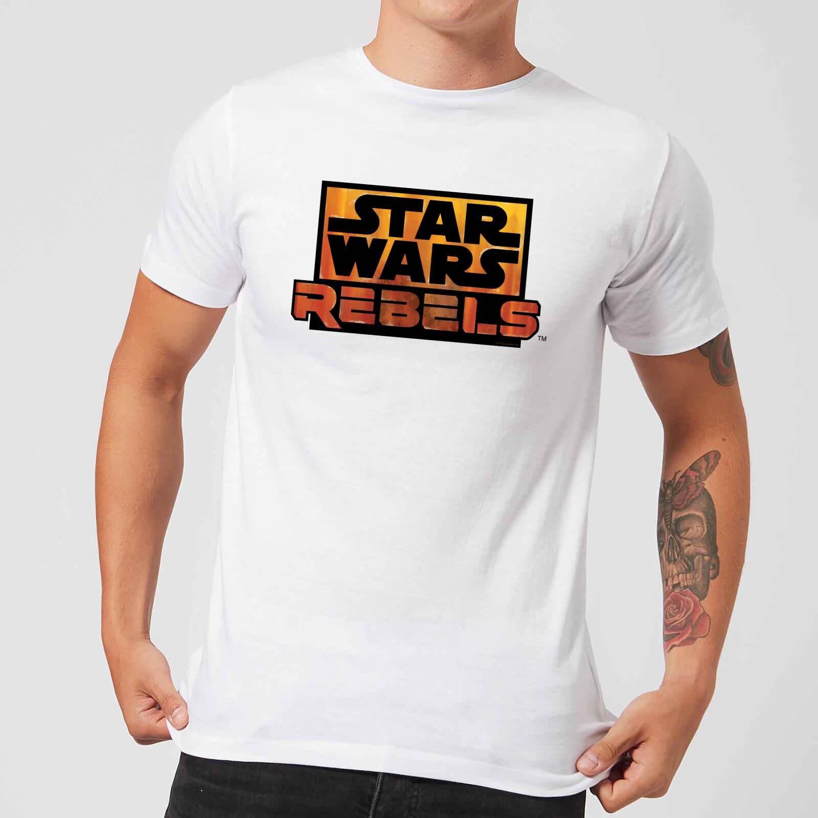 Star Wars Rebels Logo Herren T-Shirt – Weiß – S – Weiß