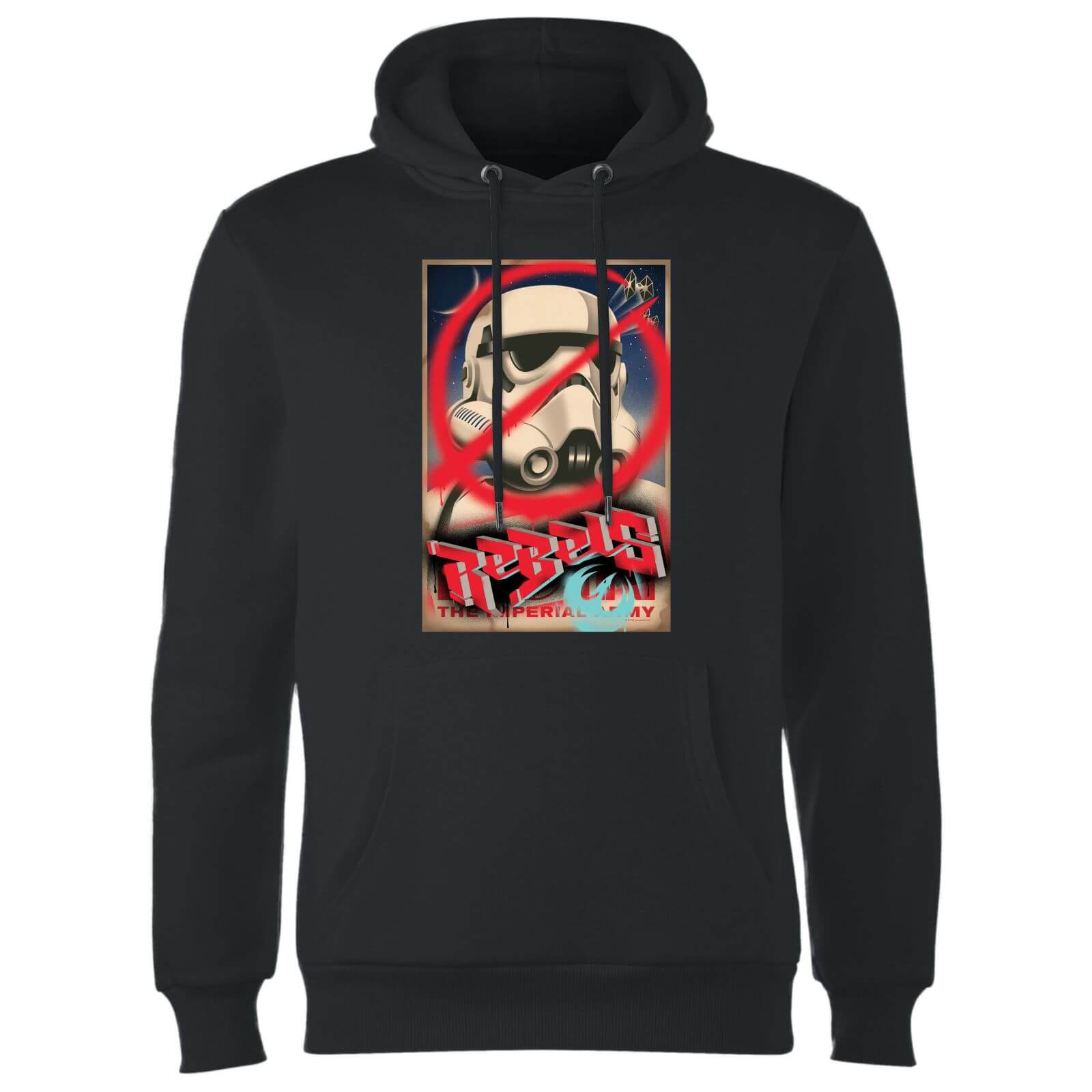 

Felpa con cappuccio Star Wars Rebels Poster- Nero - L