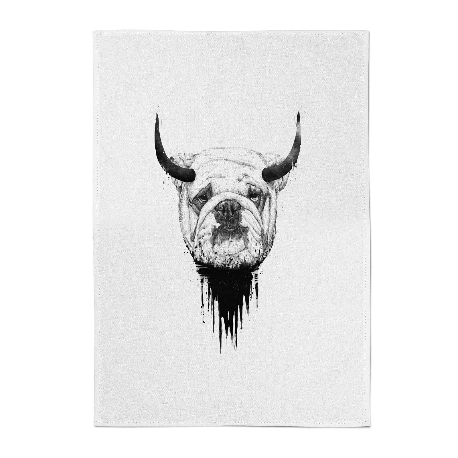 Balazs Solti English Bulldog Cotton Tea Towel