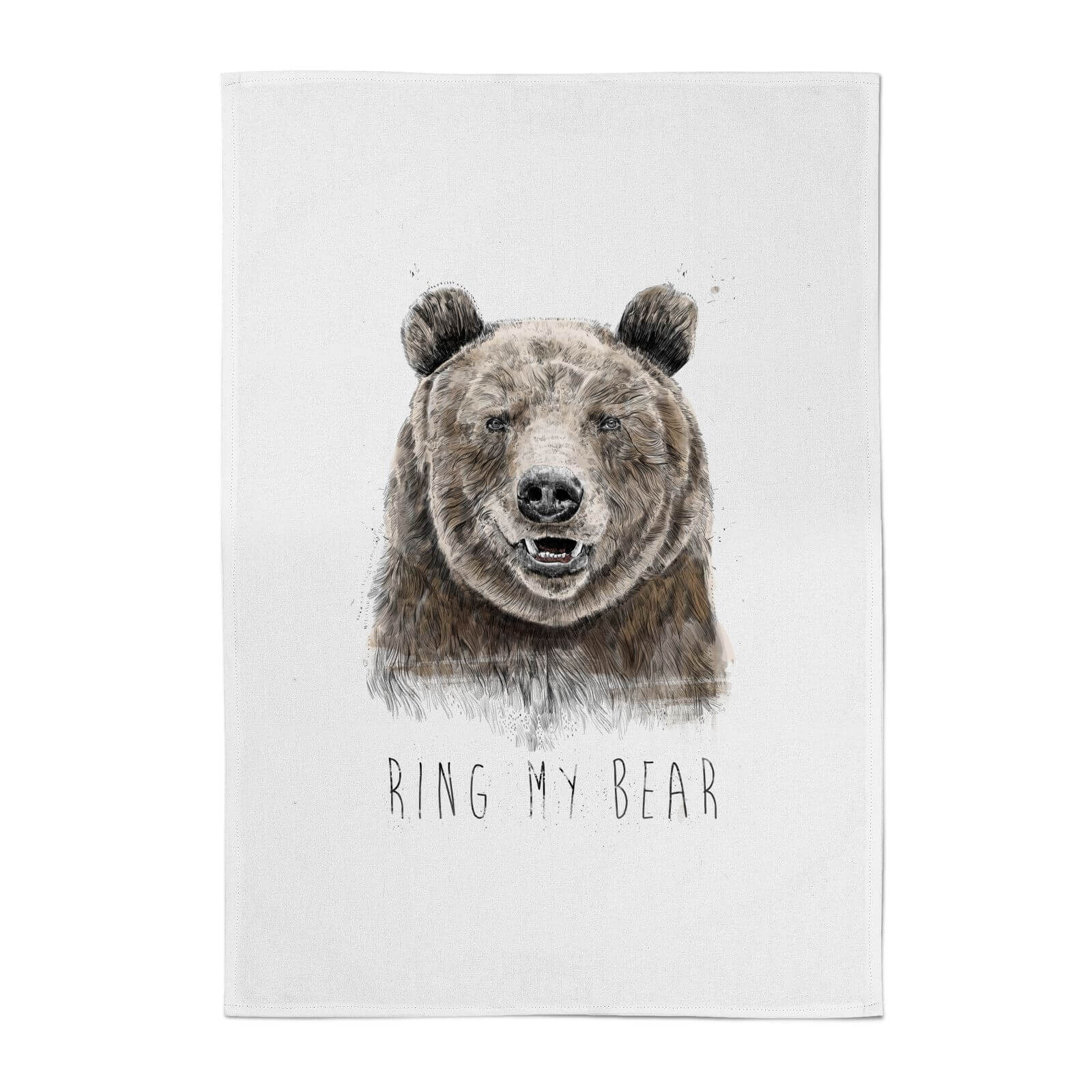 Balazs Solti Ring My Bear Cotton Tea Towel
