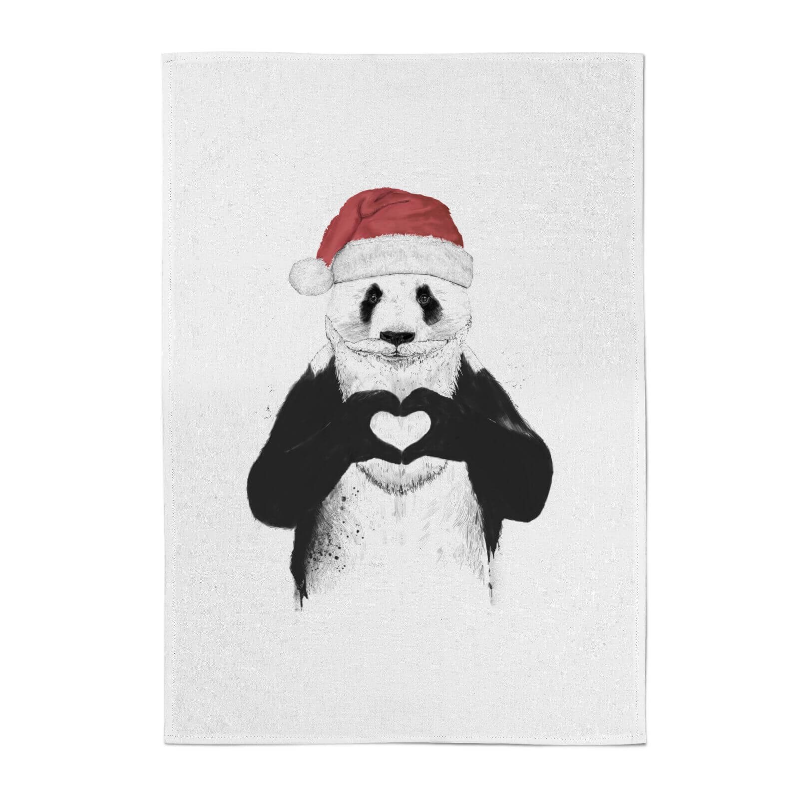 Balazs Solti Santa Bear Cotton Tea Towel