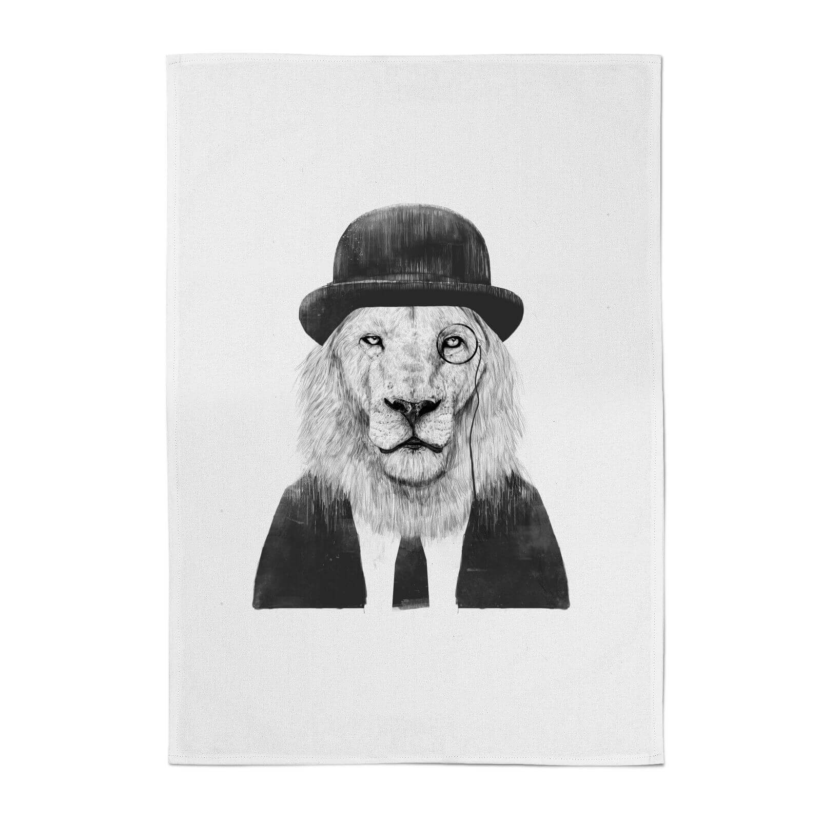Balazs Solti Monocle Lion Cotton Tea Towel
