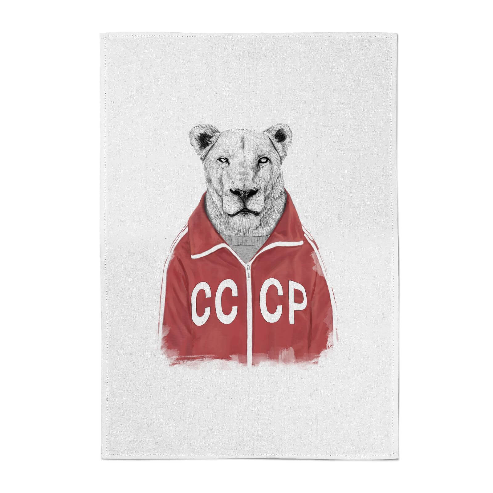 Balazs Solti CCCP Lion Cotton Tea Towel